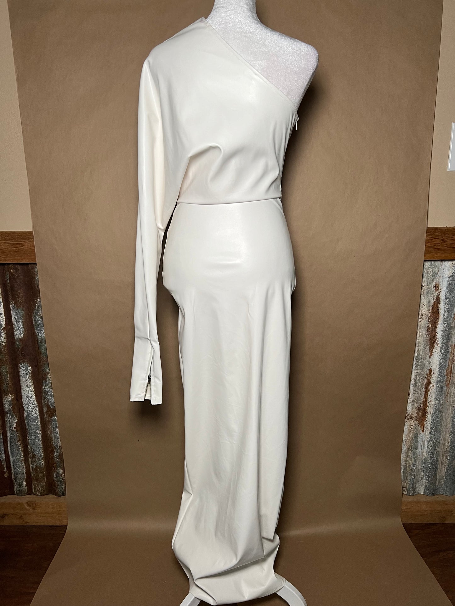 Fashion Nova size small leather maxi dress LIKE NEW