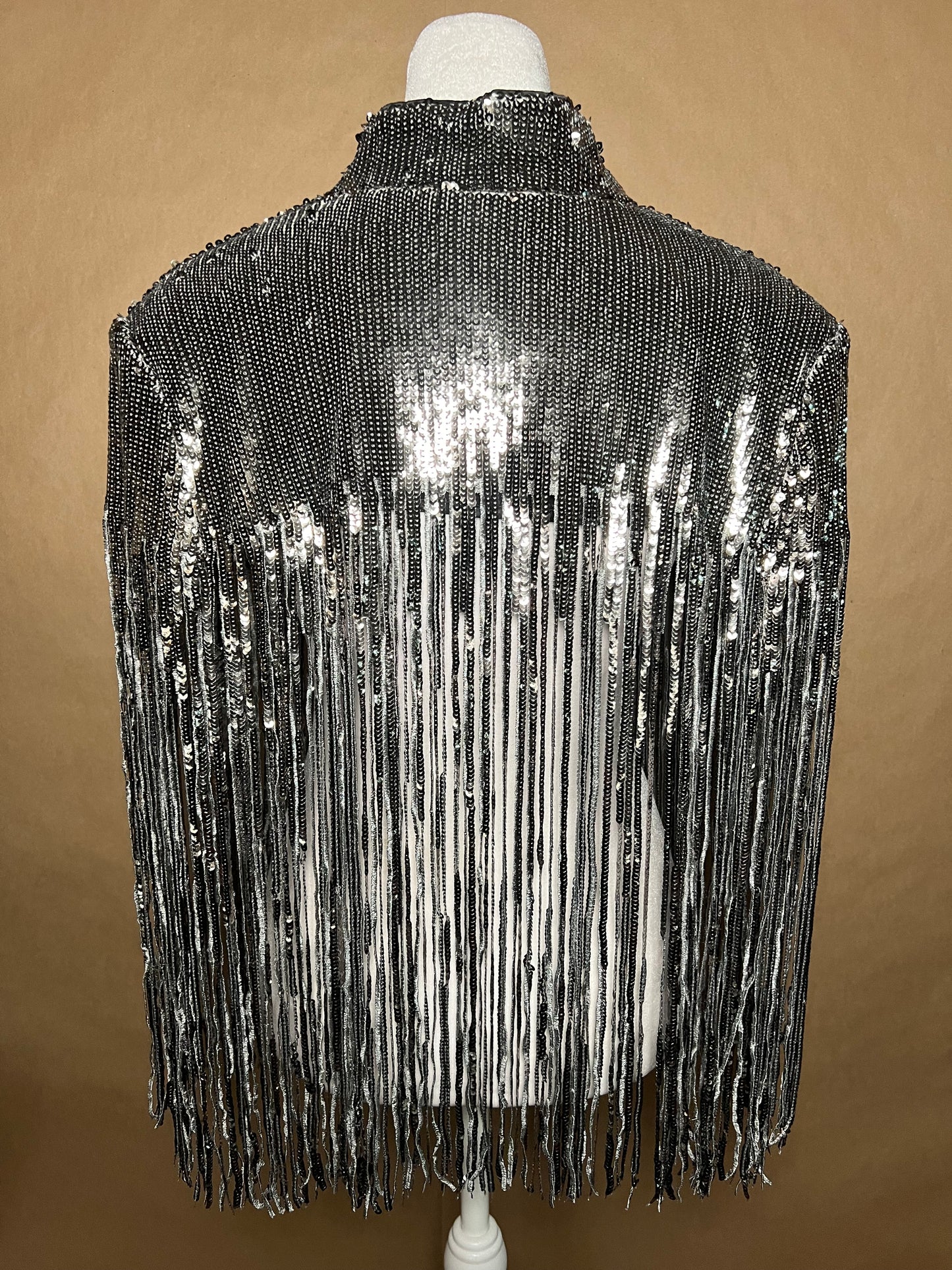 Blue B. size small sequin cape LIKE NEW