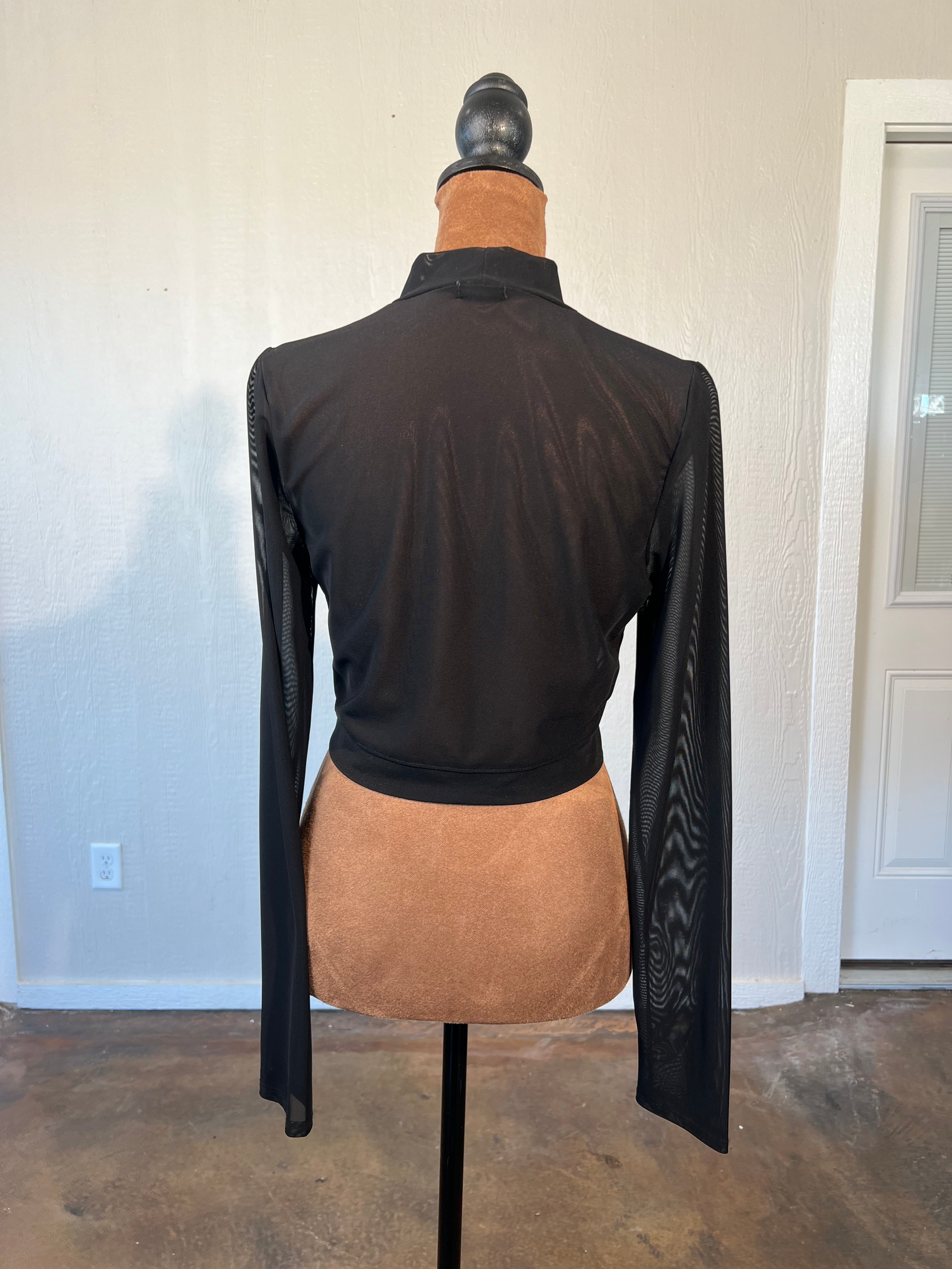 Bozzolo size large mesh crop top LIKE NEW