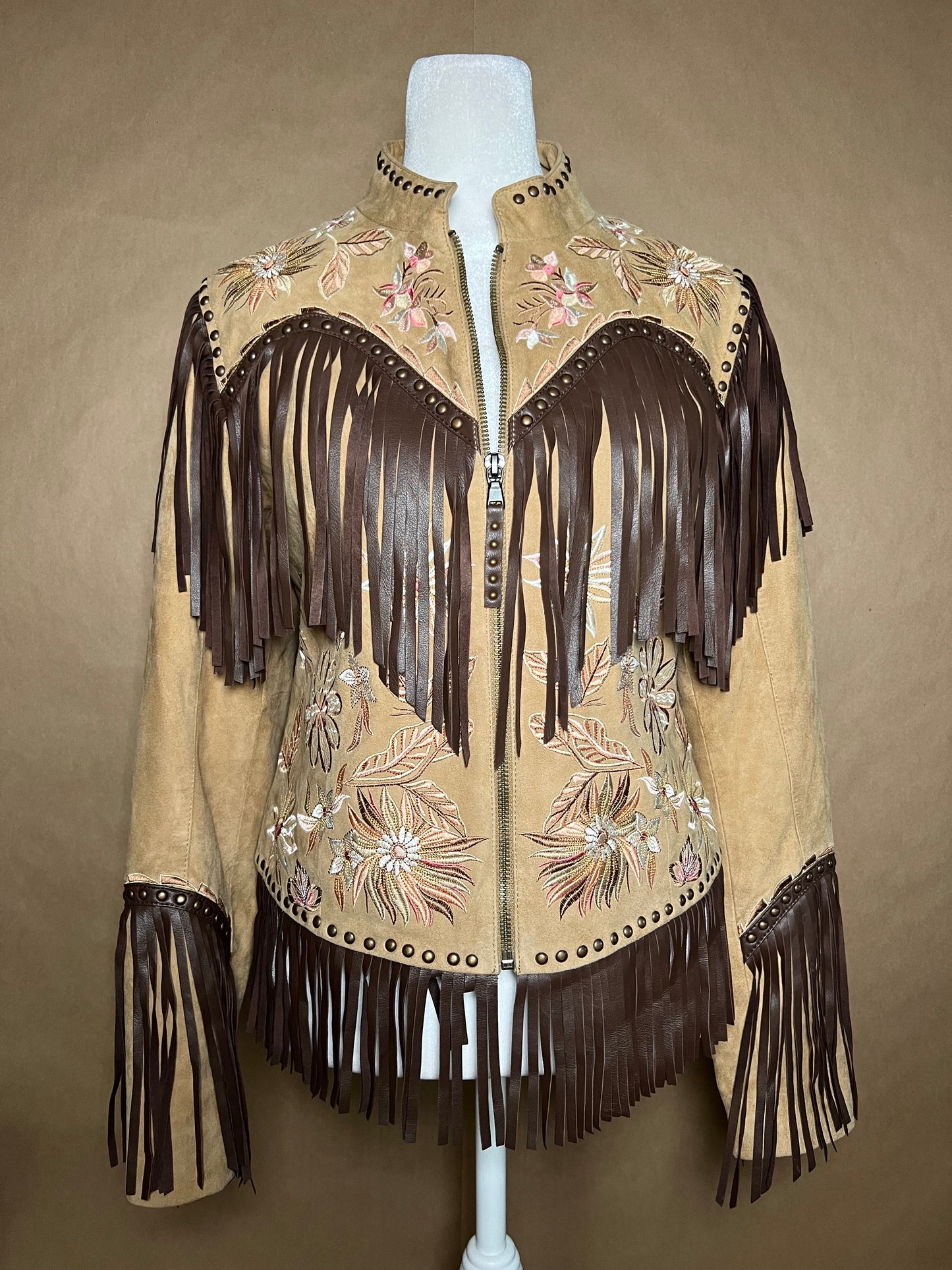 Shyanne size small leather fringe jacket LIKE NEW