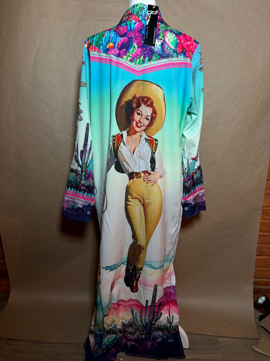 Lucky and Blessed size small western graphic dress NEW WITH TAGS