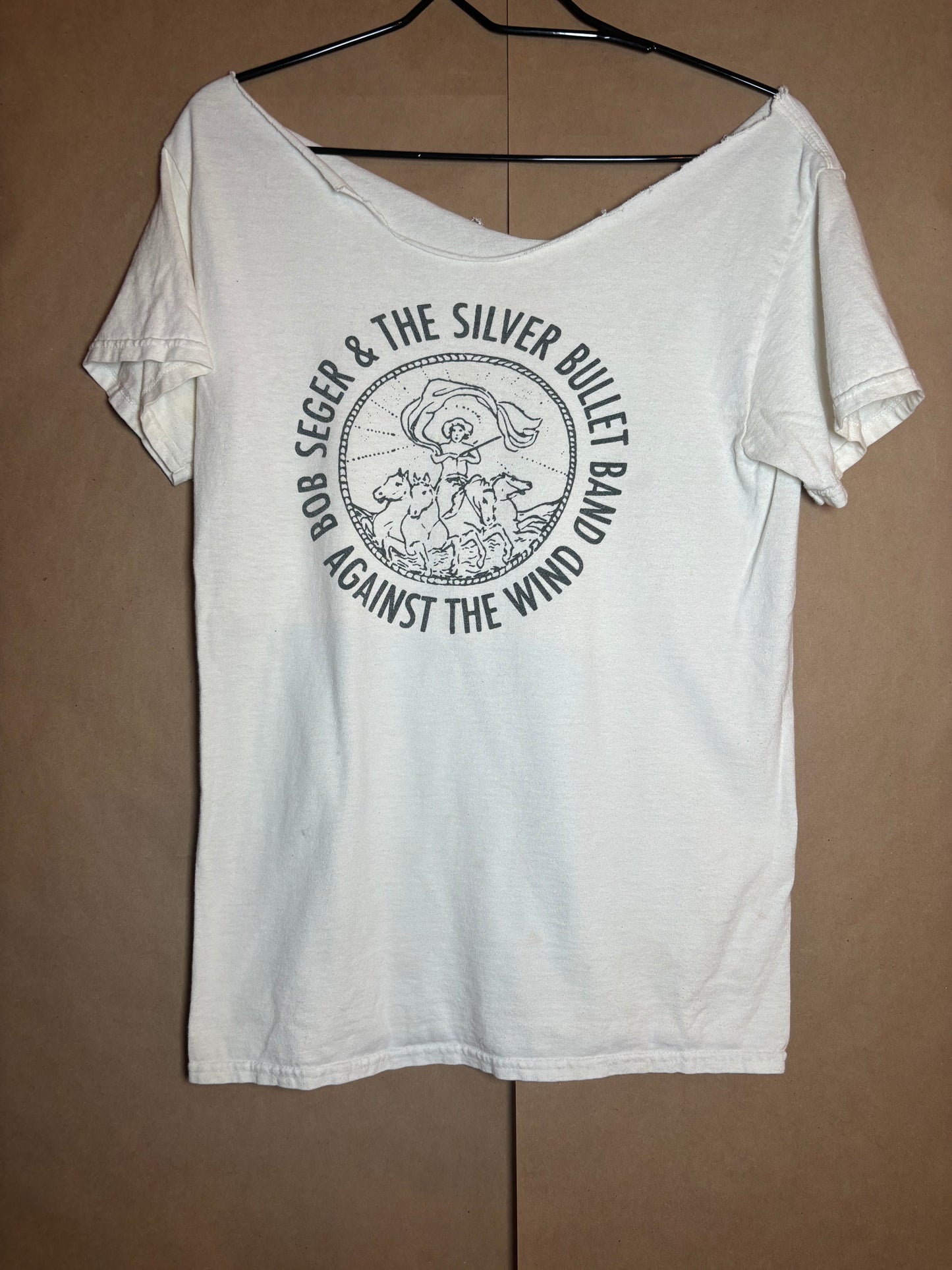 Bob Seger size small off the shoulder tee USED