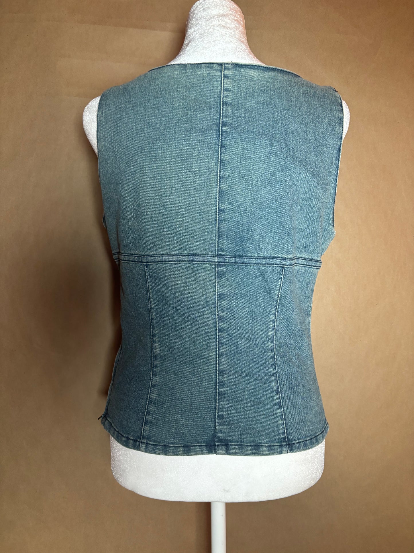 Simple size medium denim fitted tank