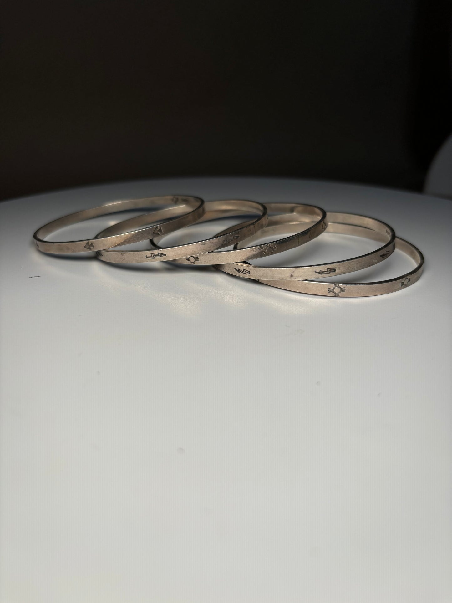 Native Sterling Silver bangles made by Grateful J