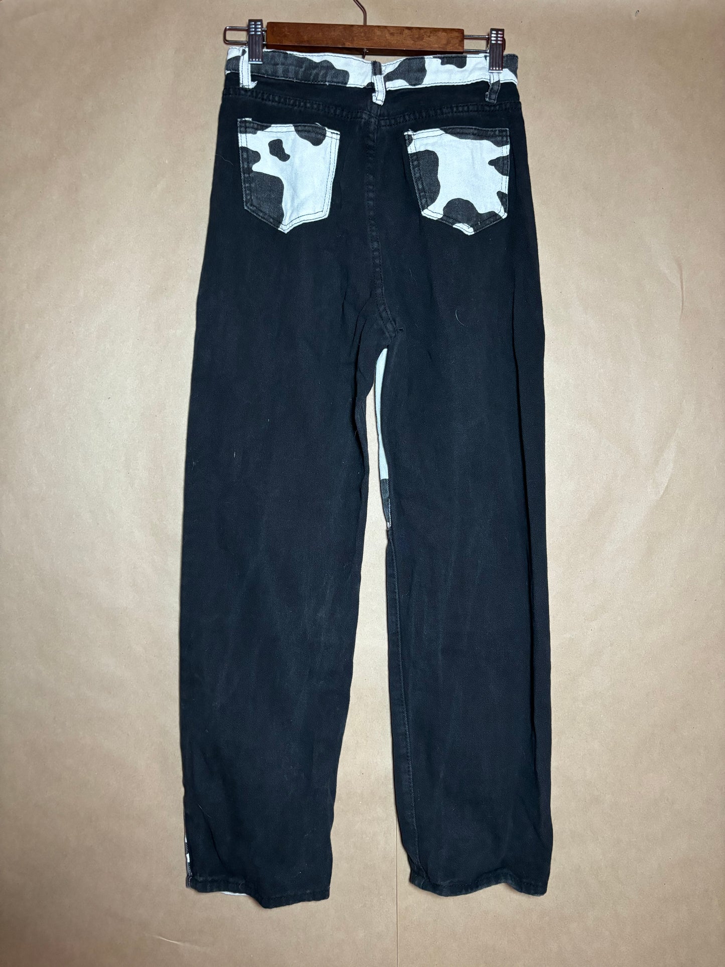 Western Gringa sample size small cow print jeans USED