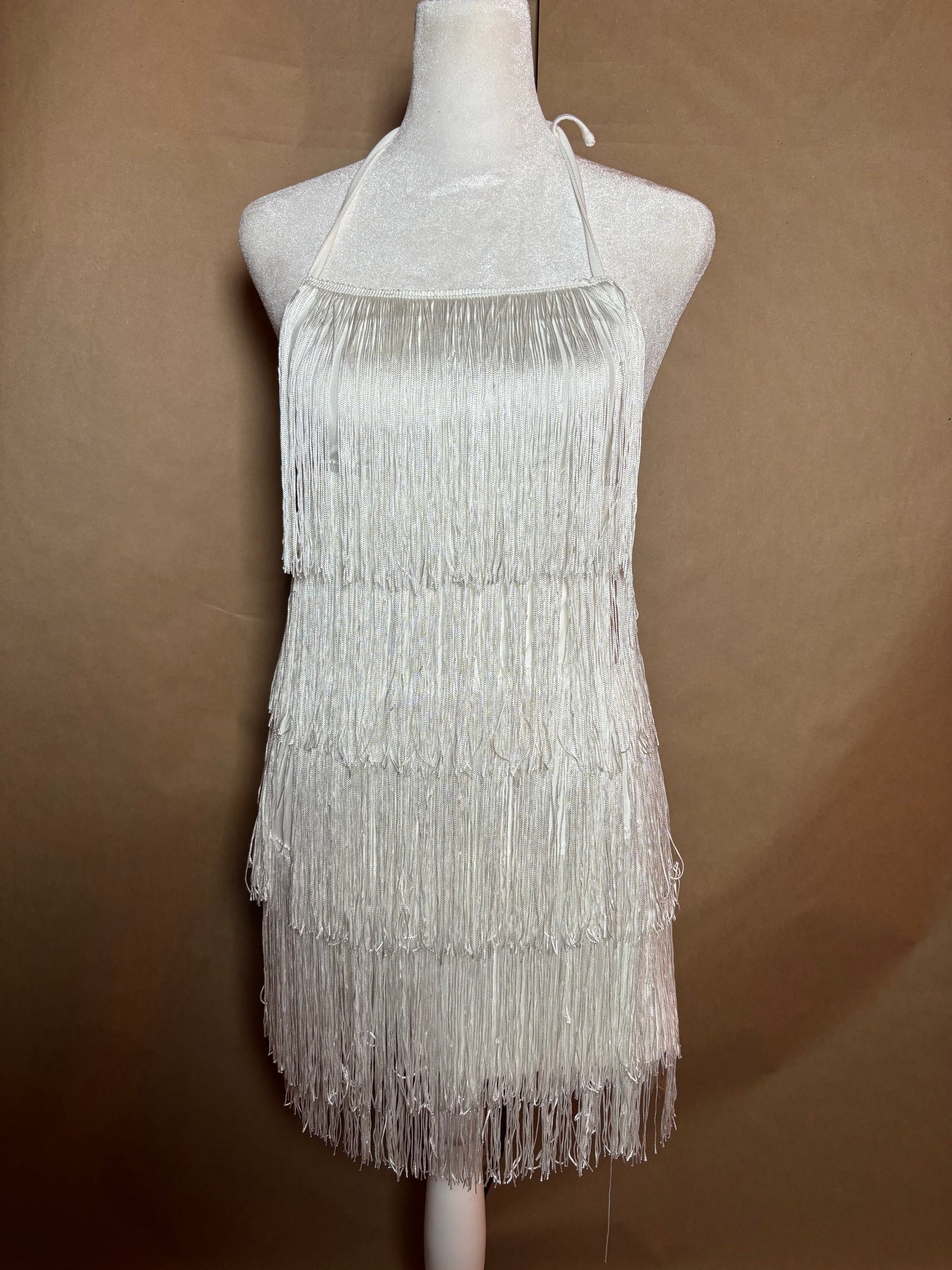 Simple size small mini fringe dress LIKE NEW