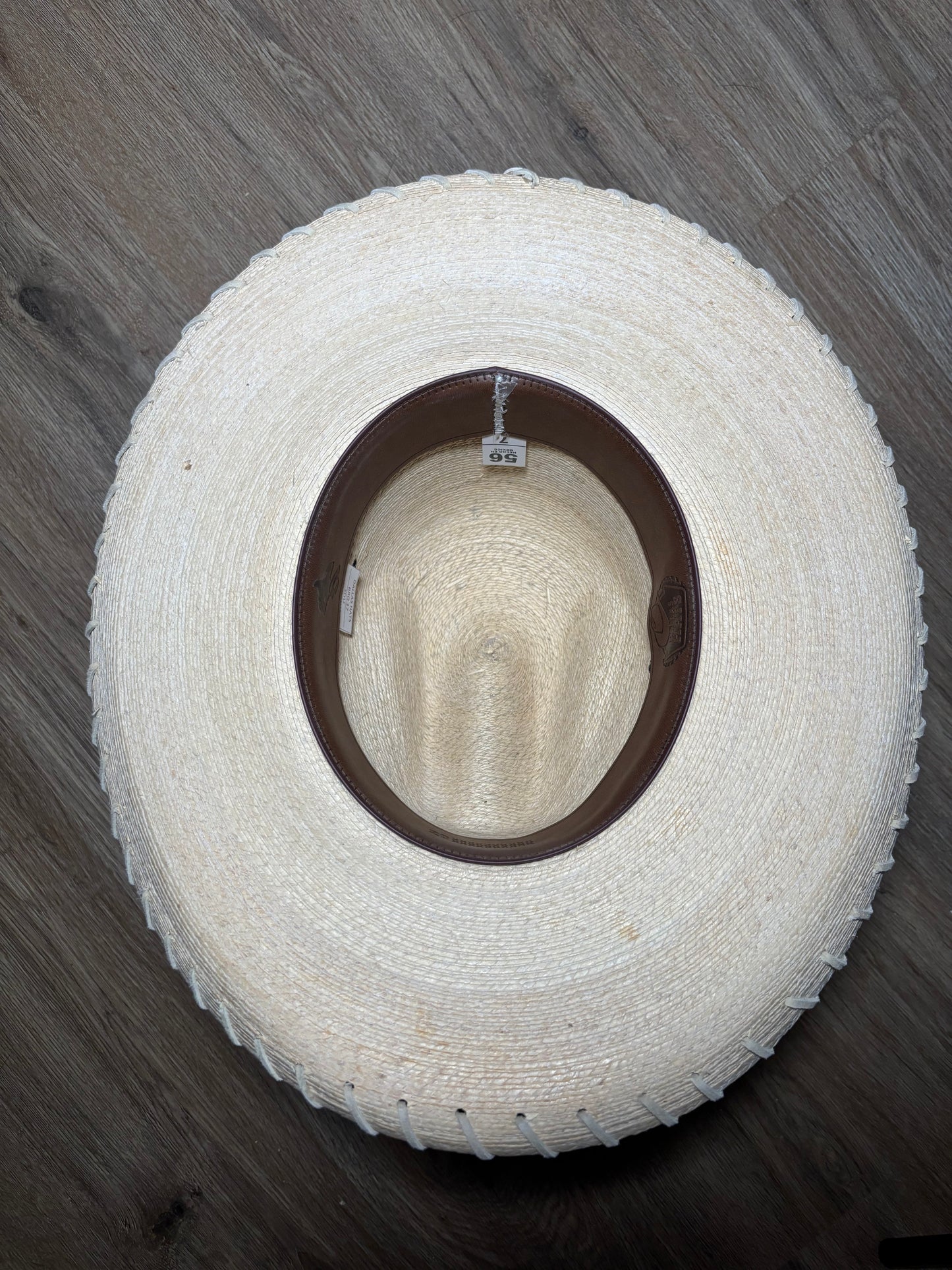 Dallas Hats size 7 soft palm leaf cowboy hat USED