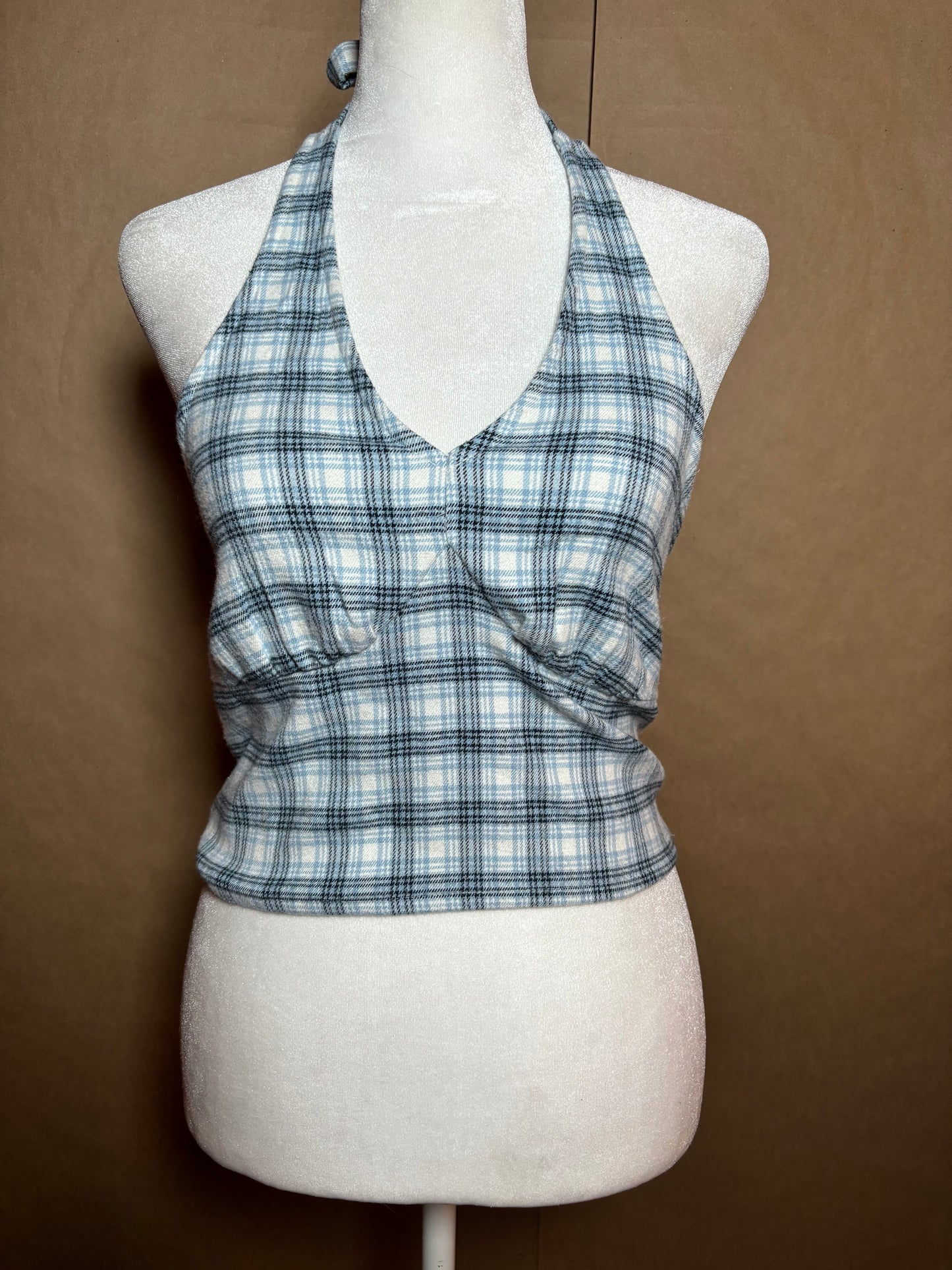 Hollister size small plaid halter top LIKE NEW