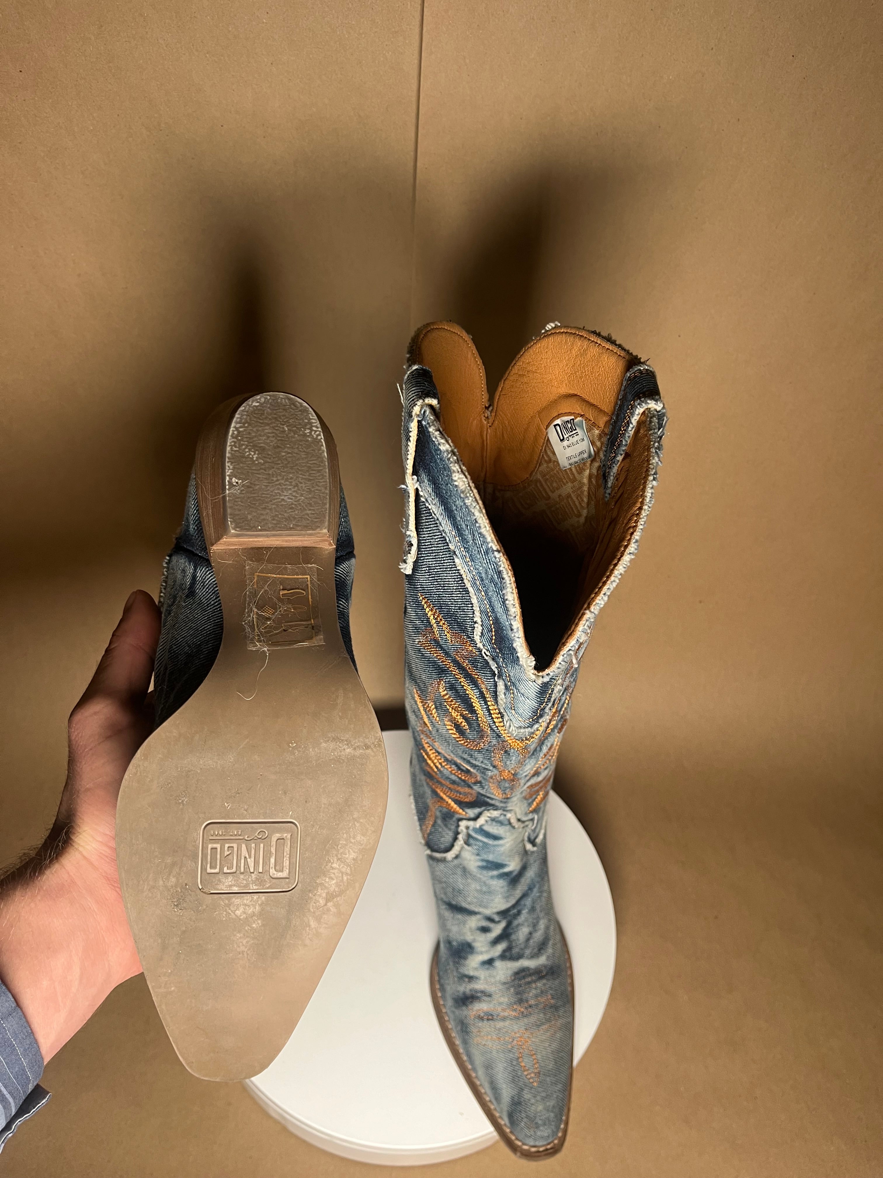 Dingo size 10 Texas Tornado denim cowboy boot NEW WITHOUT TAGS
