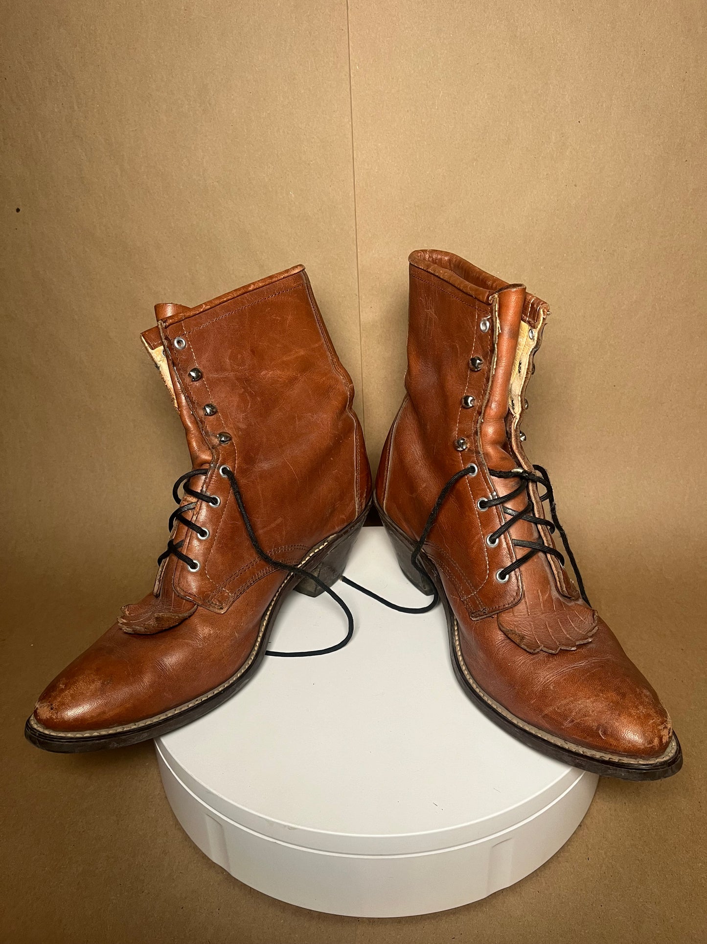 Justin size 10 packer boots VINTAGE