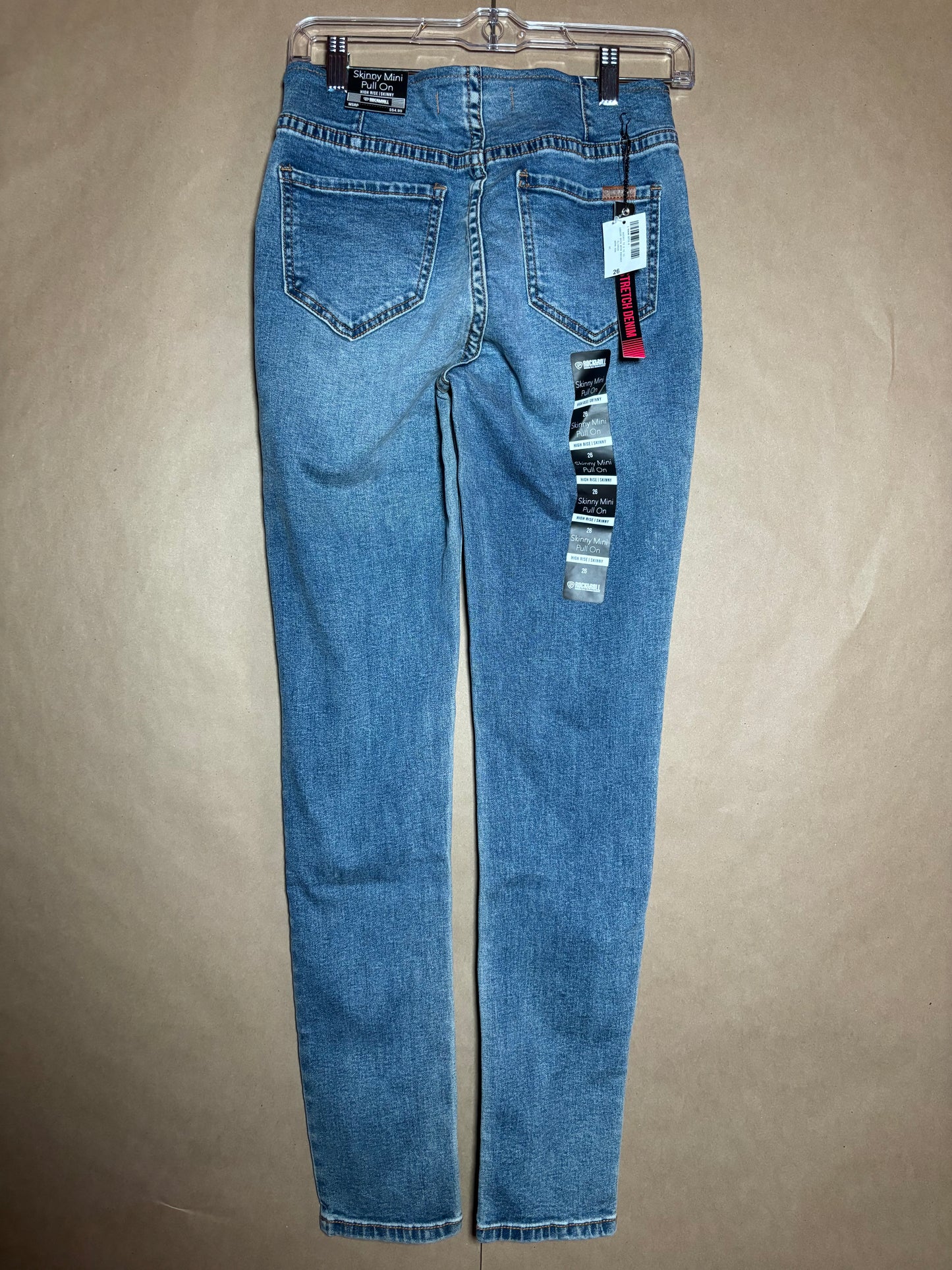 Rock and Roll Denim size 26 high rise skinny jeans NEW WITH TAGS