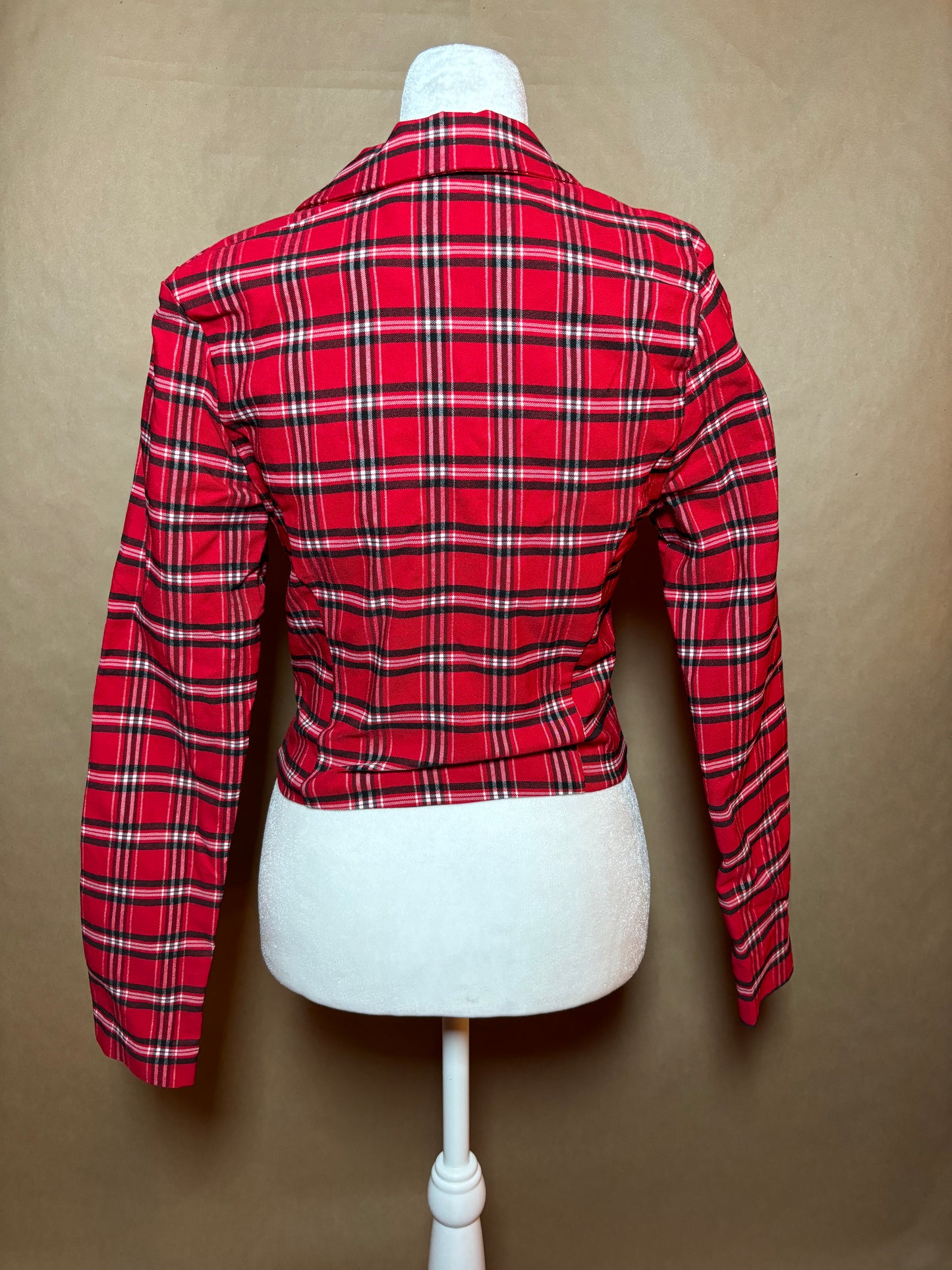 Have size small plaid cropped blazer NEW WITH TAGS