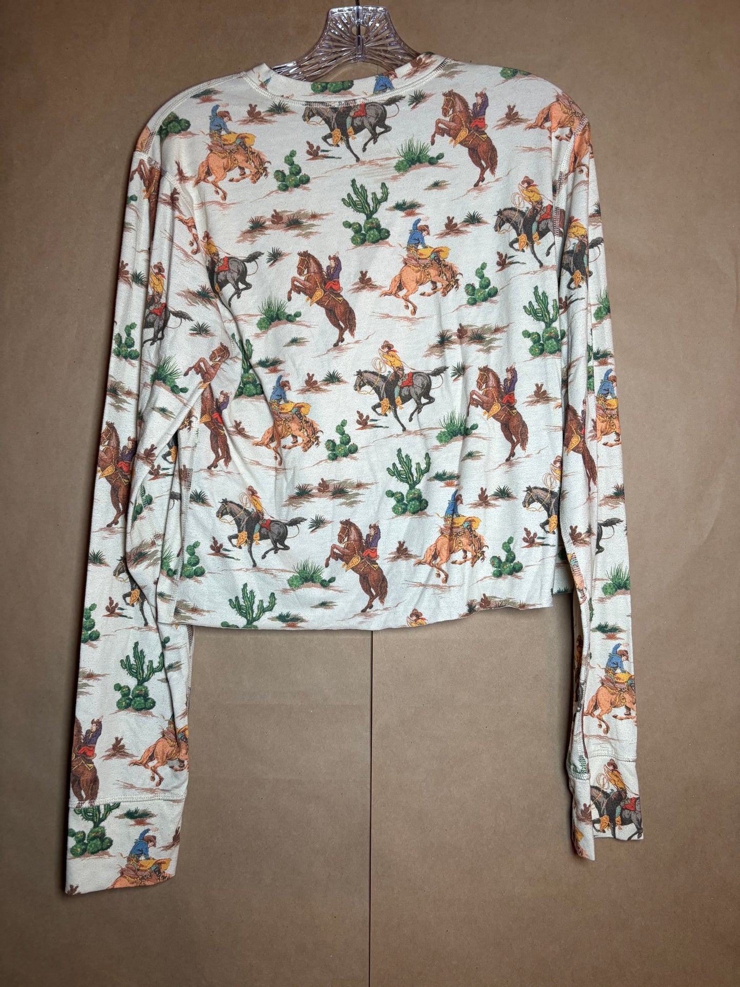 Burton size small cowboy print long sleeve USED