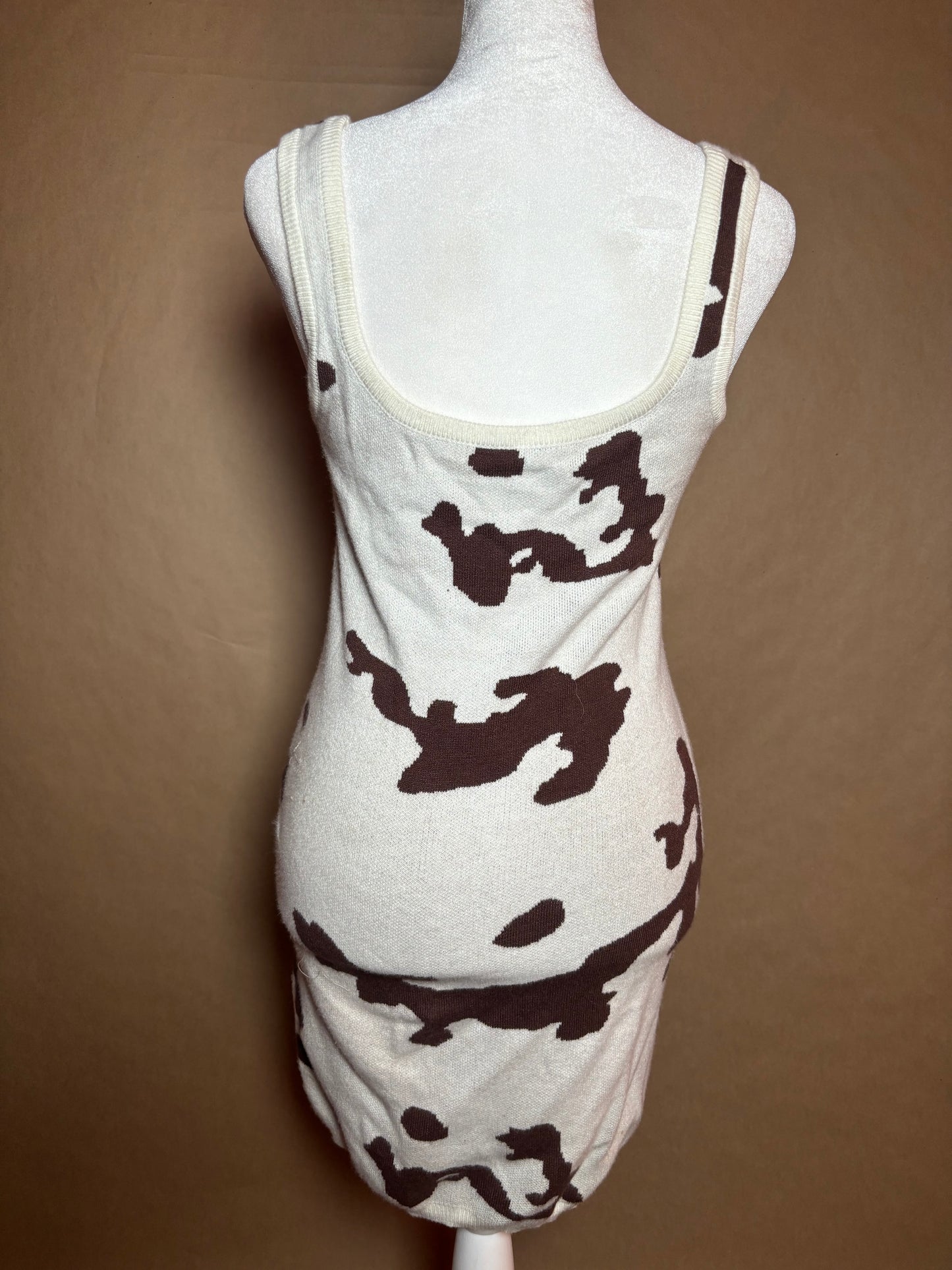 Cow print size small mini dress GENTLY USED