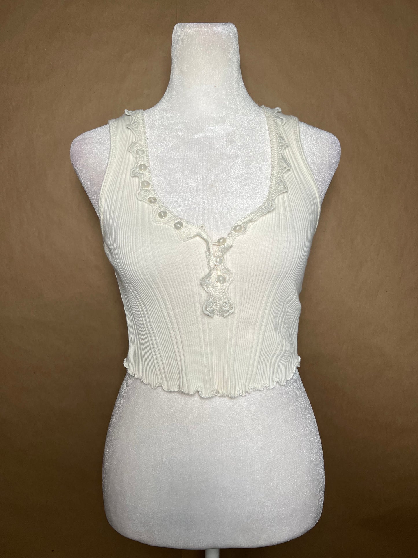 Forver 21 size small cream tank GENTLY USED