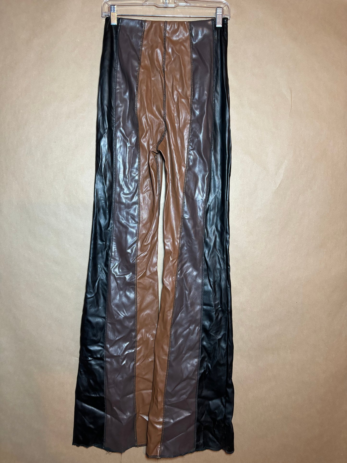 Pretty Little Thing size small faux leather pants USED