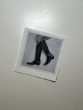 ole gringa's boots B&W sticker