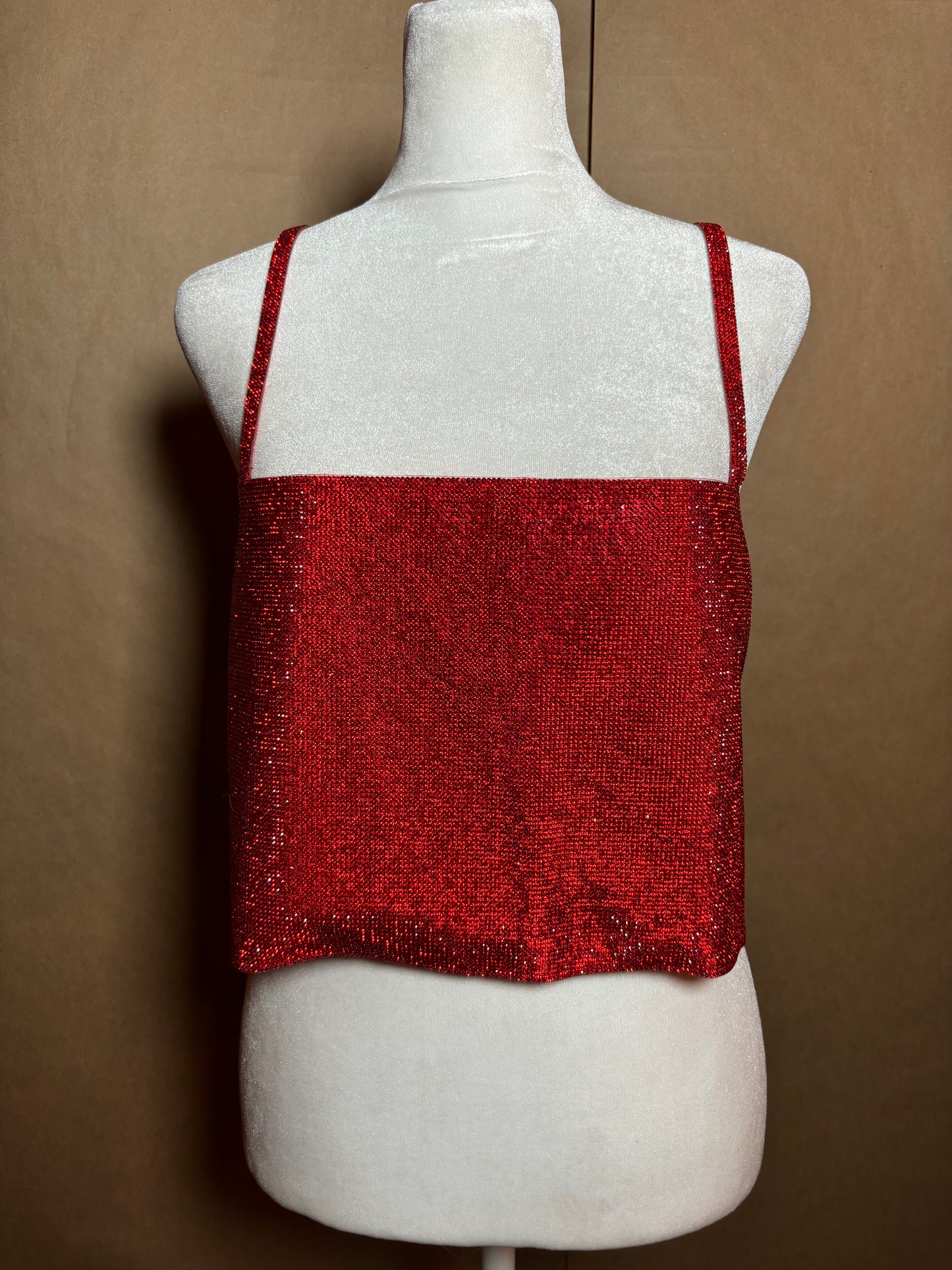 Buddy Love size small red rhinestone top NEW WITH TAGS