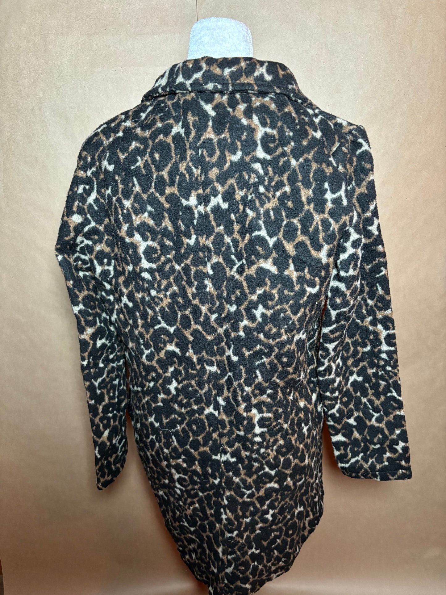 Have size small leopard fuzzy coat LIKE NEW