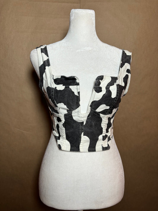 Love & Harmony size small cow print top LIKE NEW