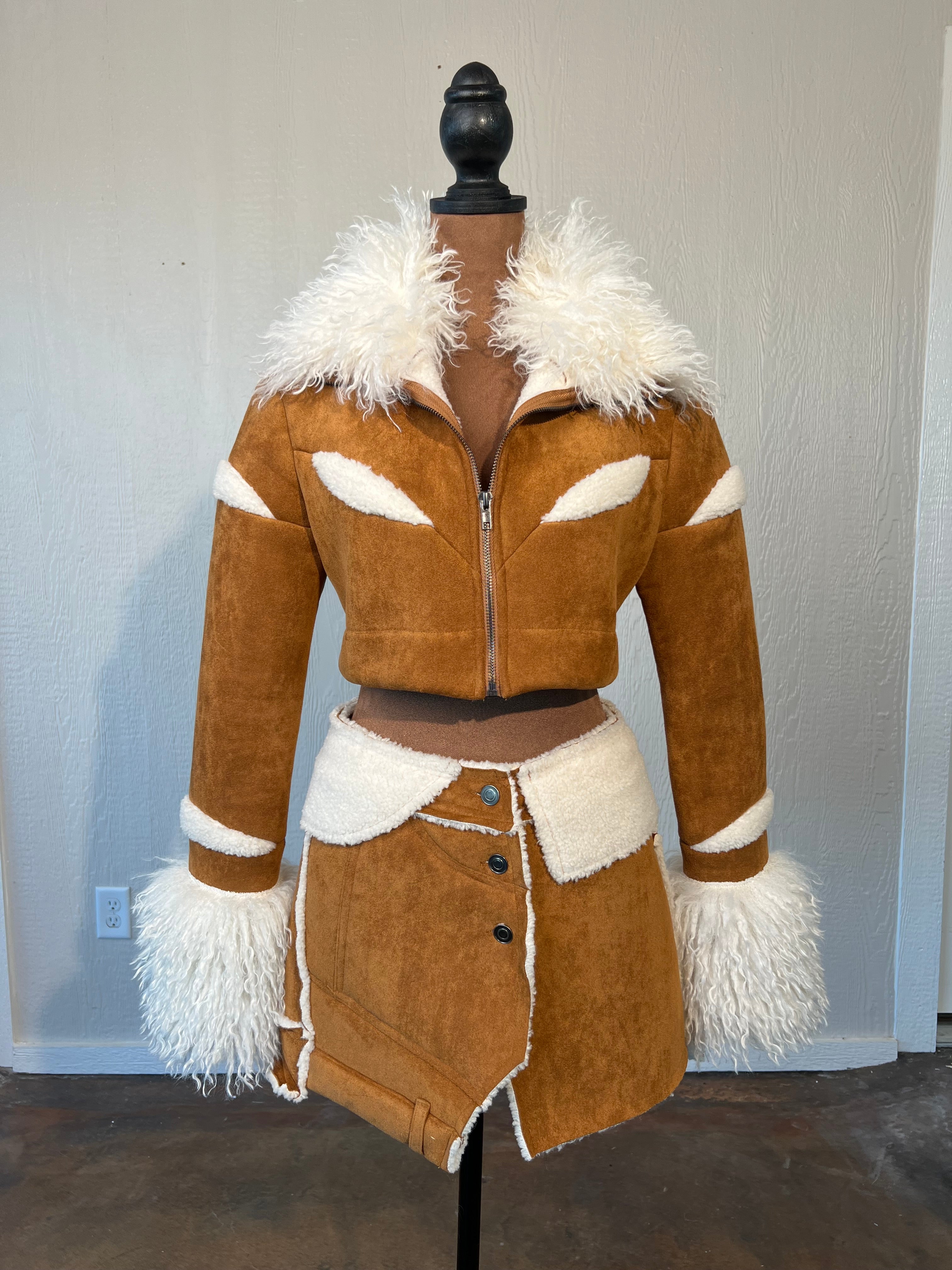 Queen Mania size small cropped jacket/skirt set LIKE NEW