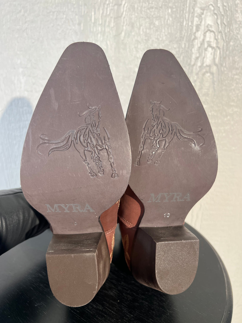 Myra size 10 brown cowgirl booties NWT