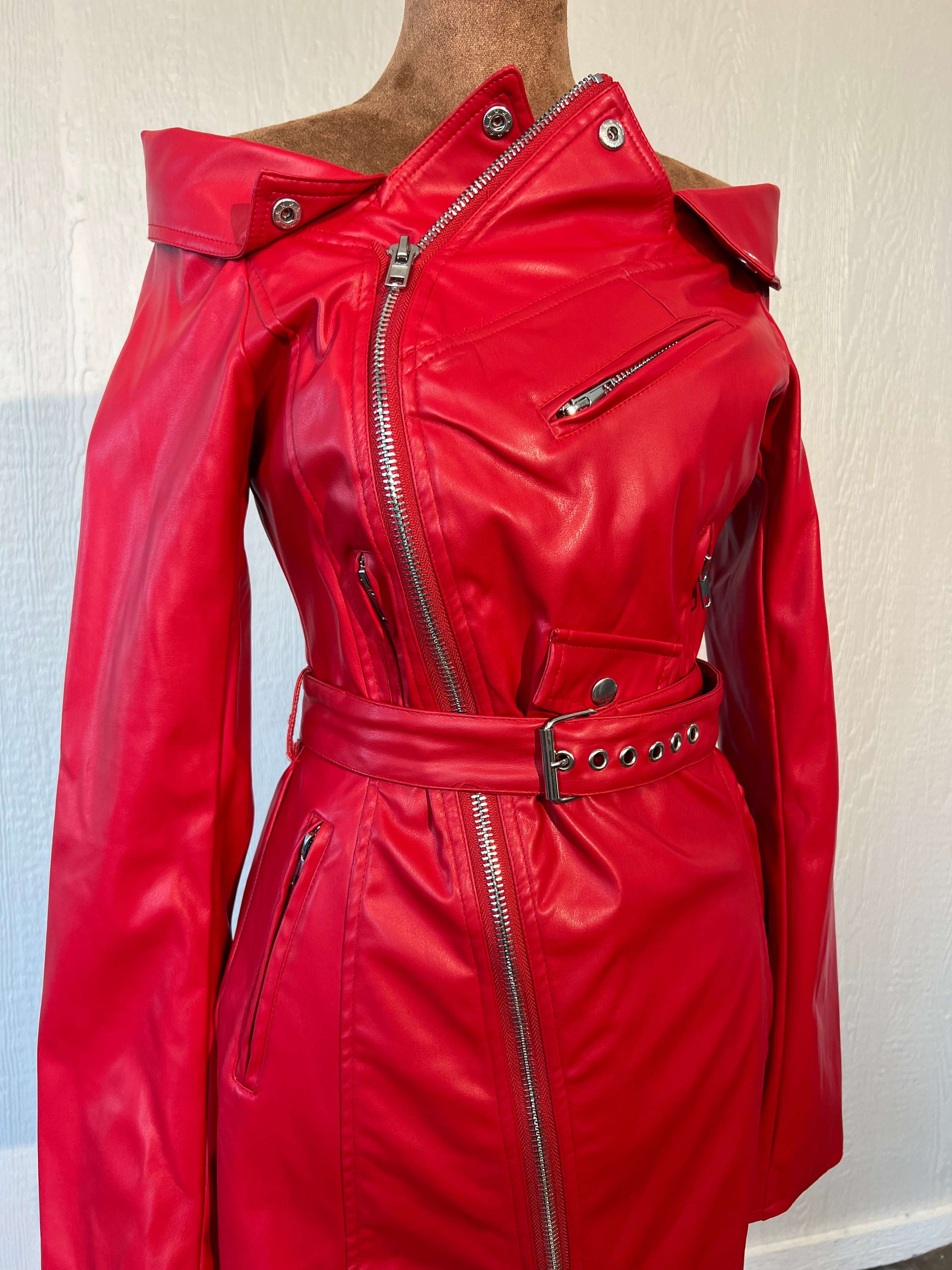 Hot & Delicious size small leather dress LIKE NEW