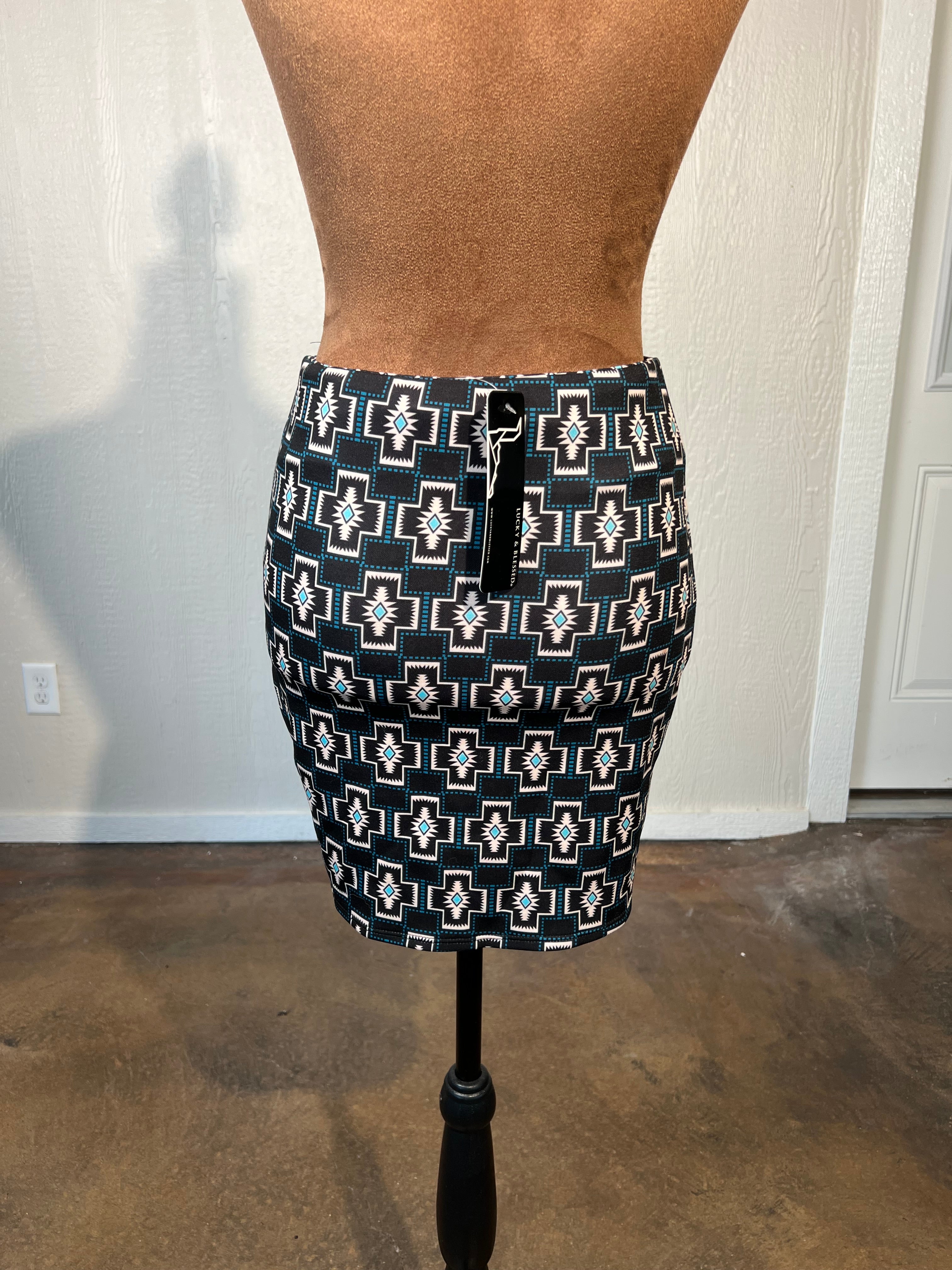Lucky and blessed size small mini skirt NWT