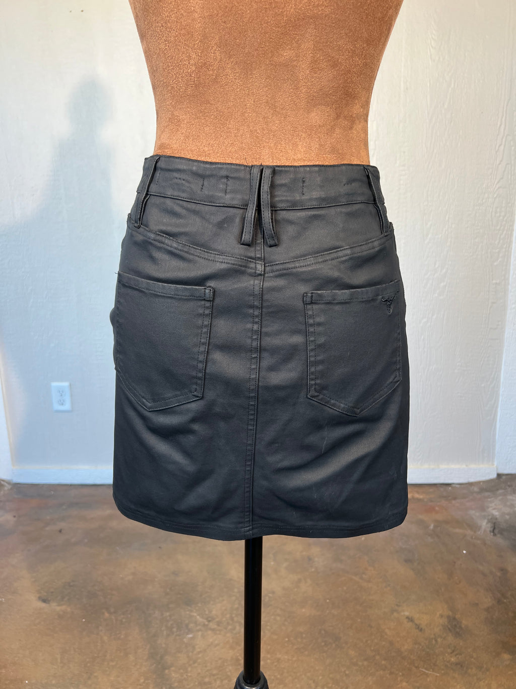Lucky and Blessed size small faux leather mini skirt USED