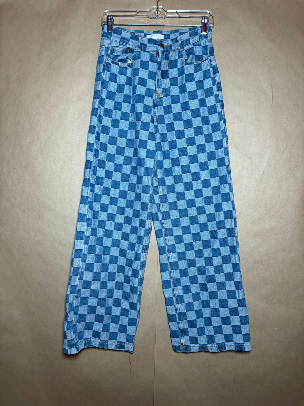 Checkered size medium denim capris LIKE NEW