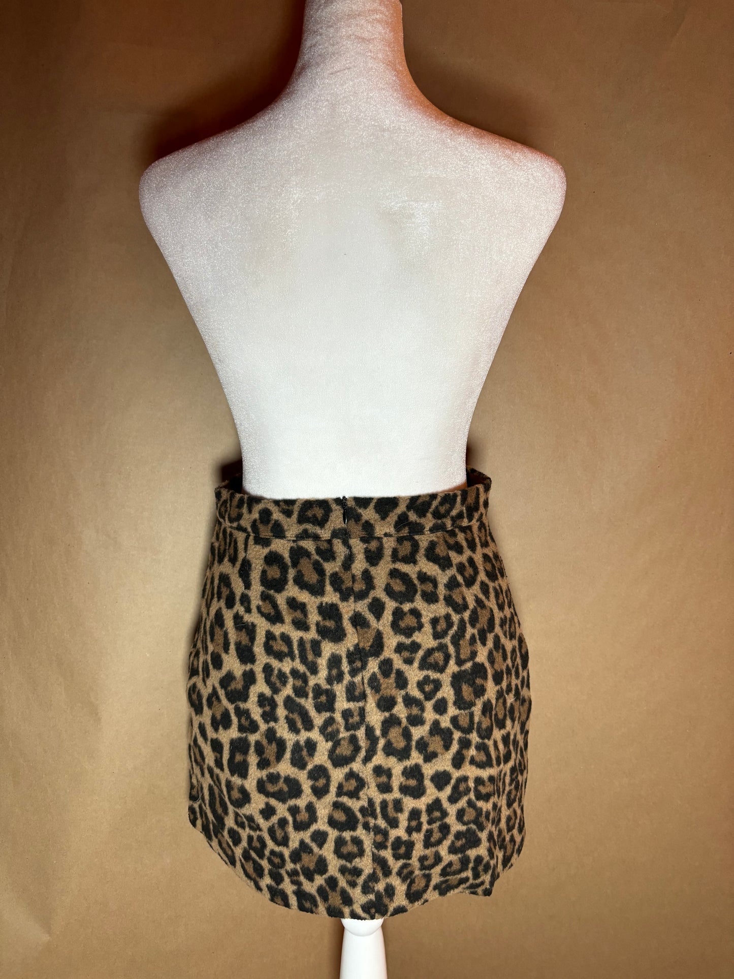 Simple size small leopard mini skirt GENTLY USED