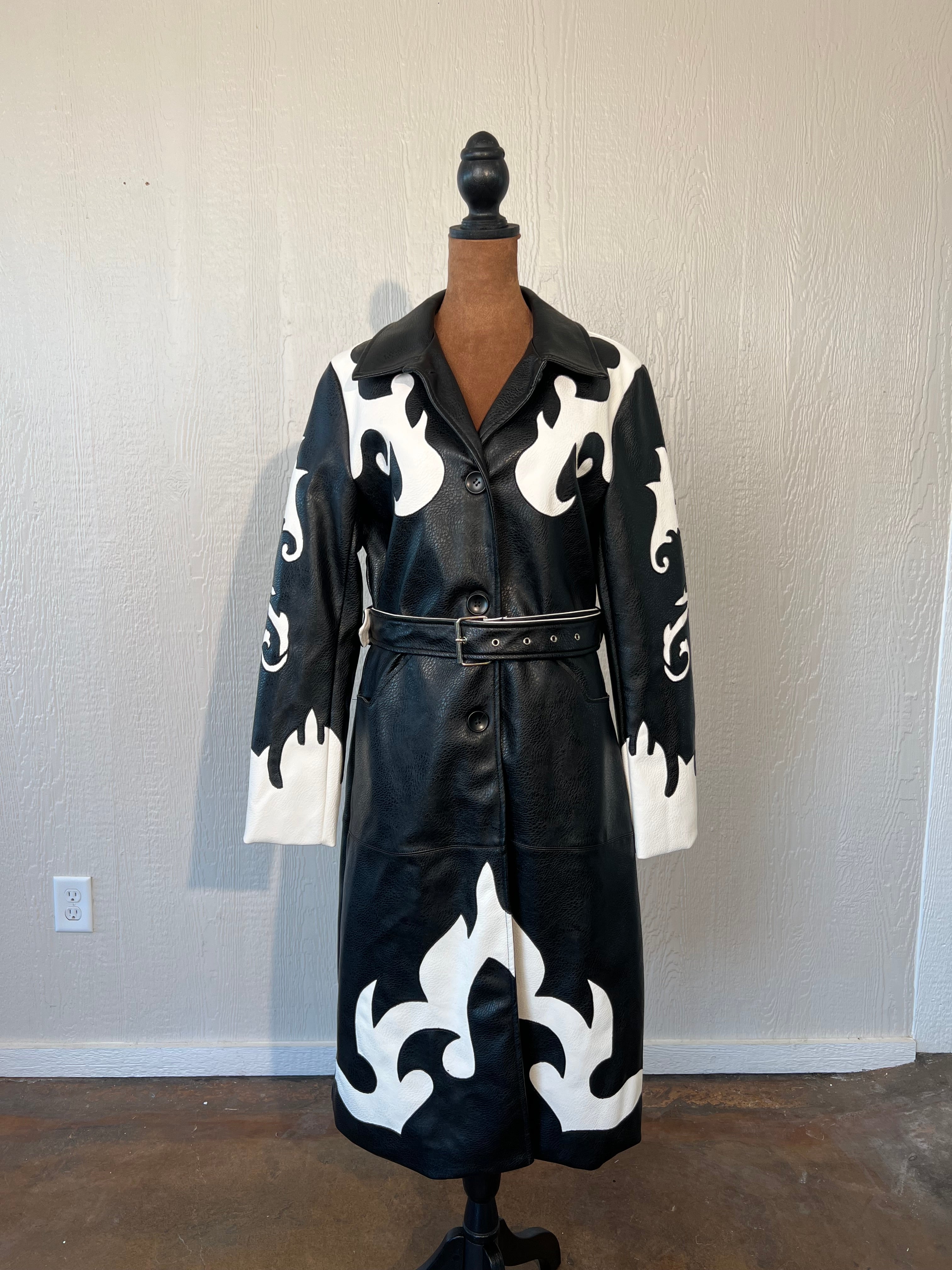 Akira size small leather coat GENTLY USED