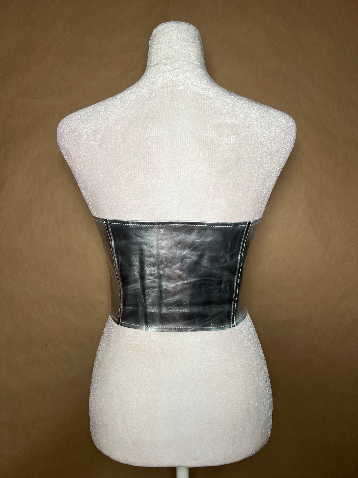 Simple size small metallic mini corset GENTLY USED