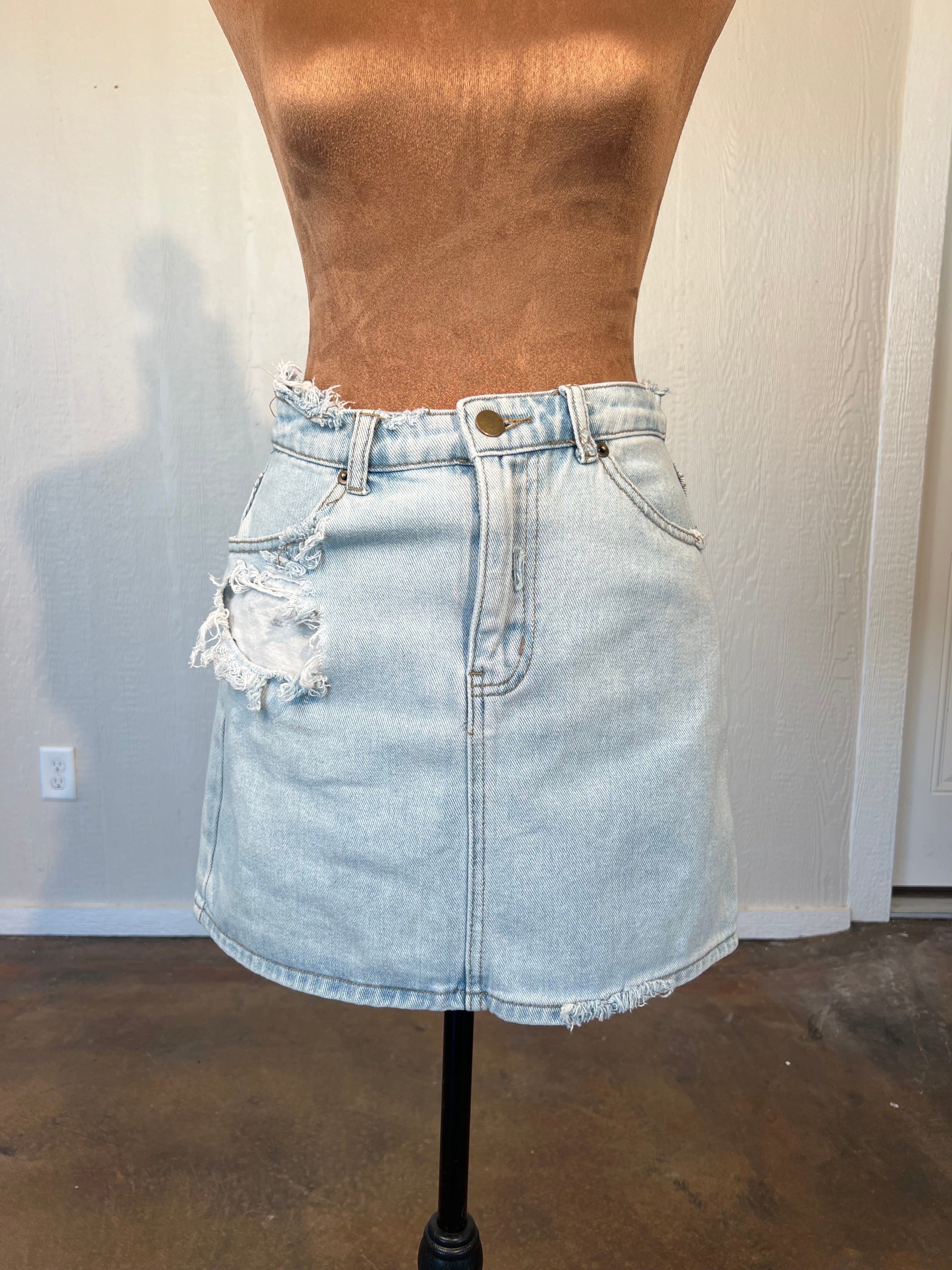 Forever 21 size small denim skirt USED