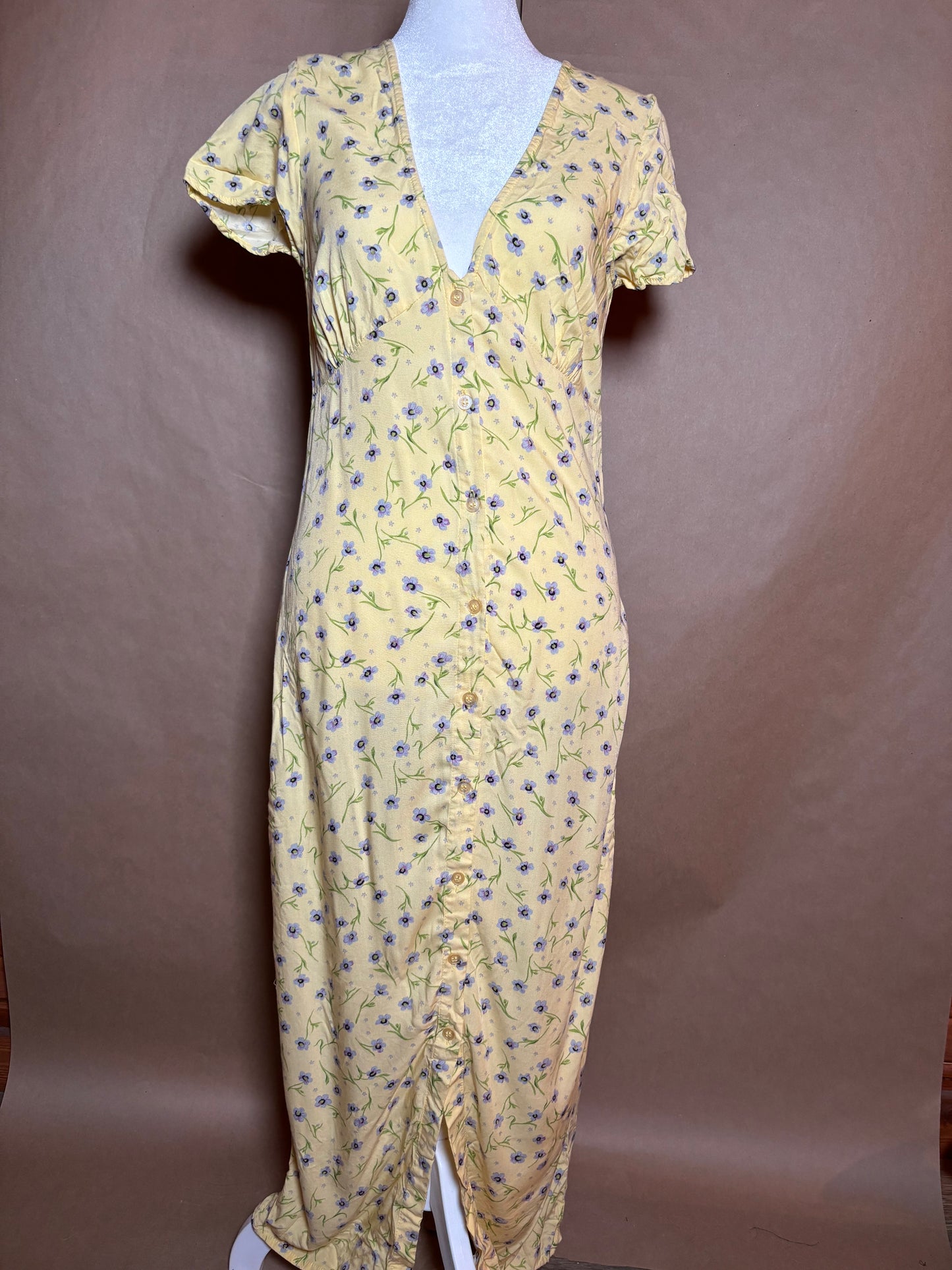 Motel size small floral button up dress NEW WITHOUT TAGS