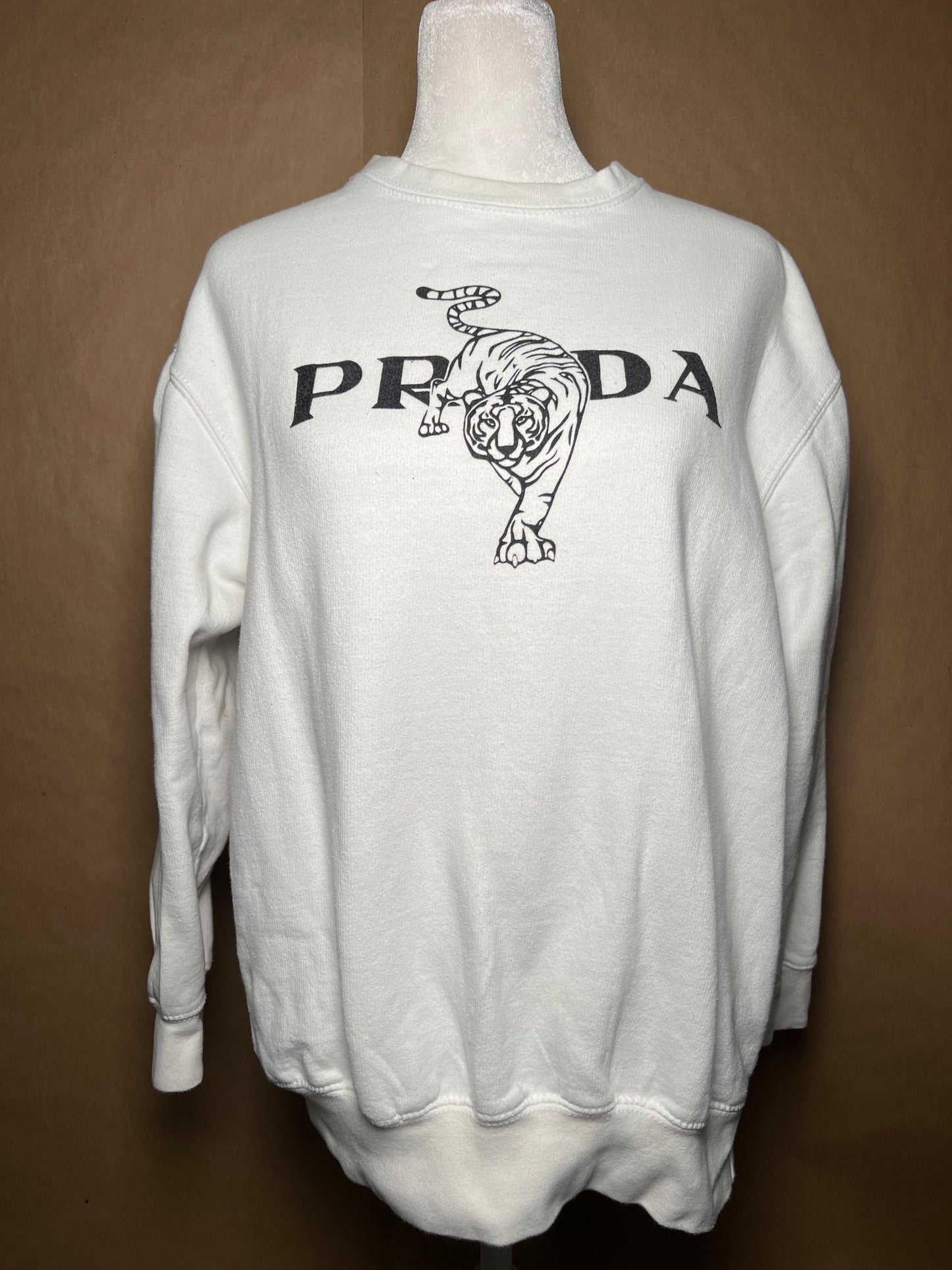 Prada logo size small sweatshirt USED