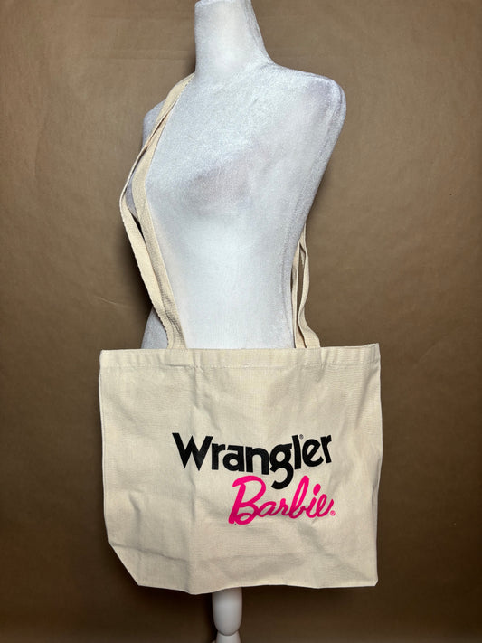 Wrangler x Barbie canvas tote with inside pouch