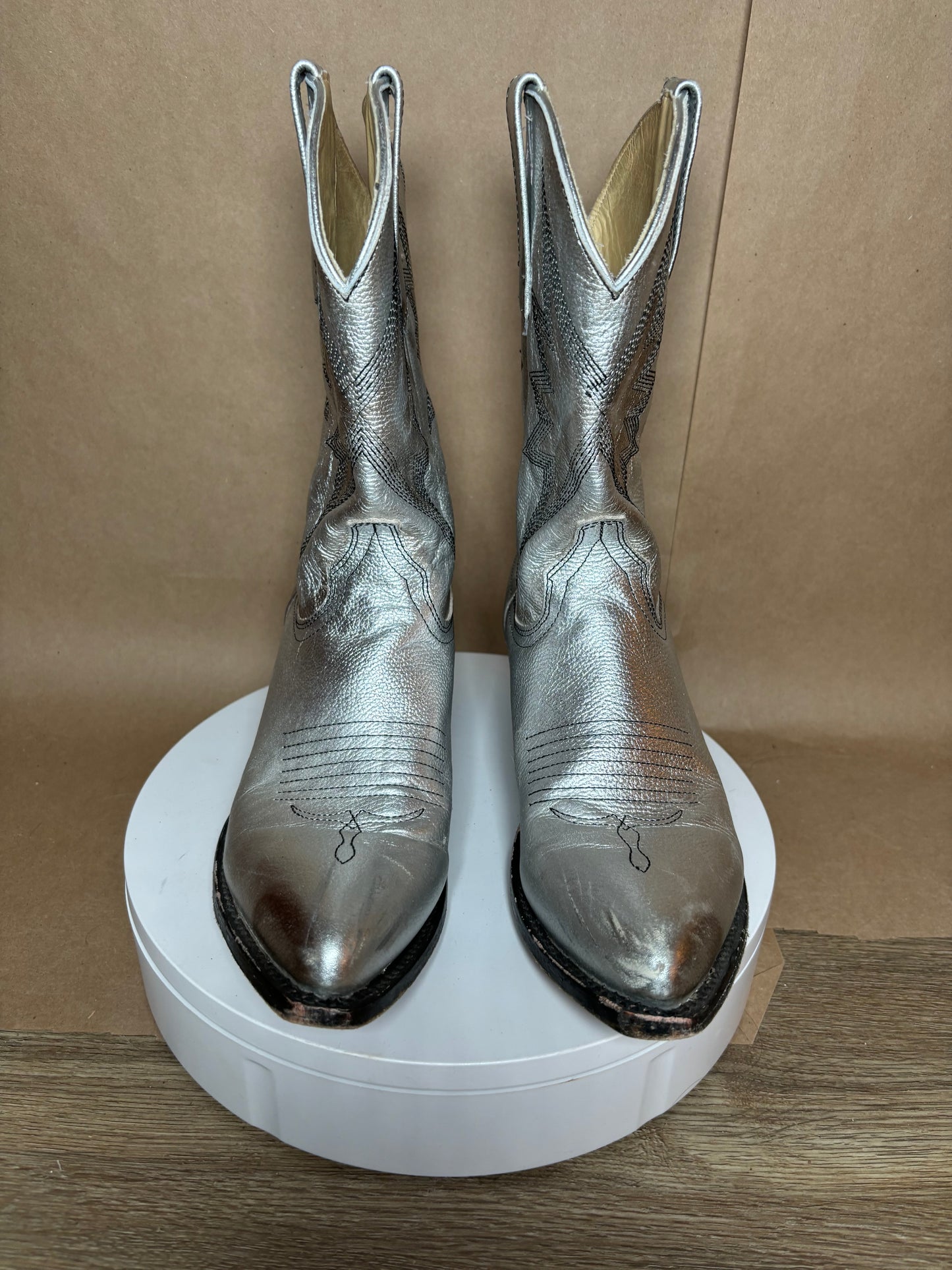 Sabinero size 10 Sun Star Metallic short shaft boot GENTLY USED