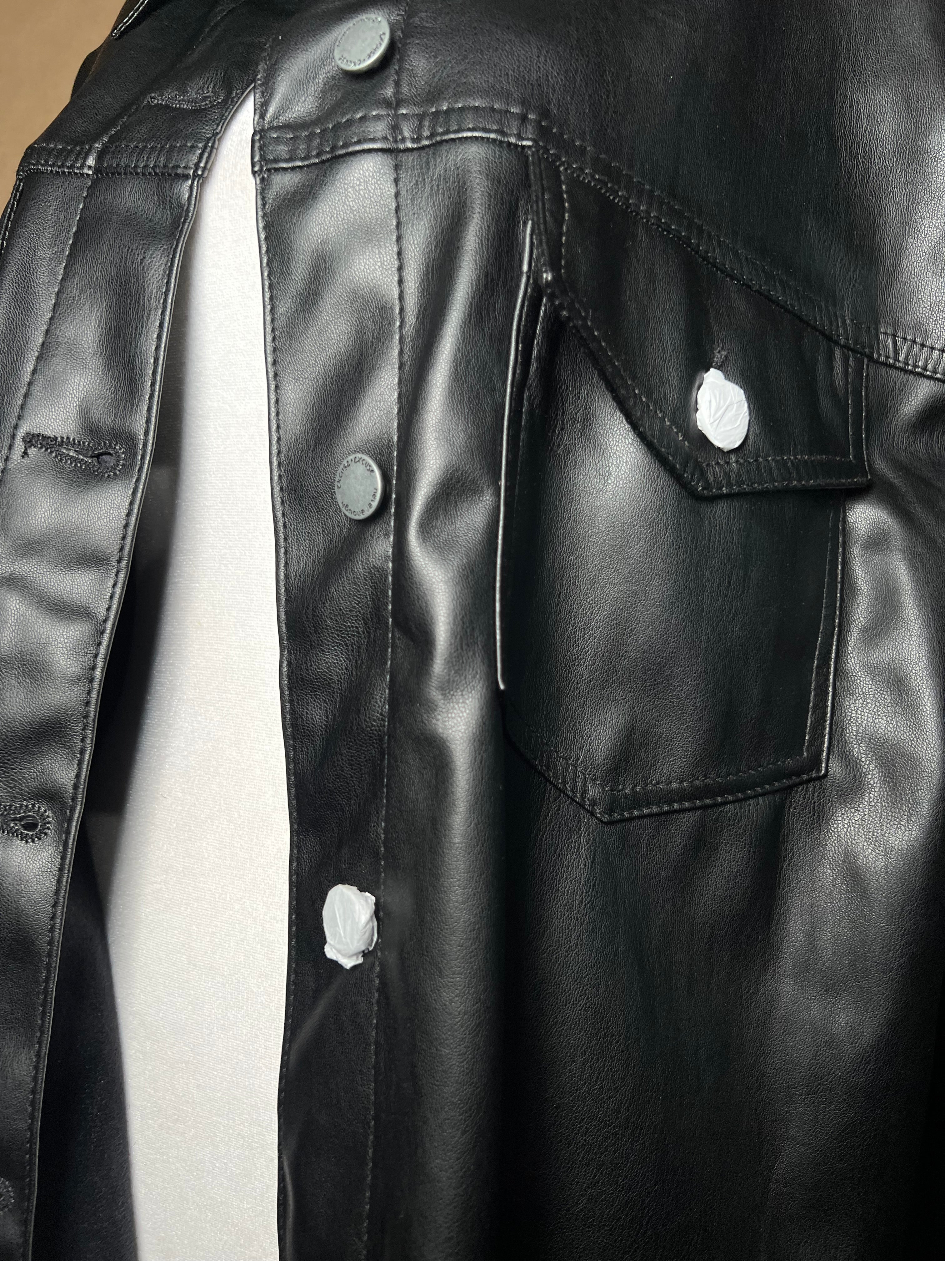 Excuse size xl leather shacket NEW WITH TAGS