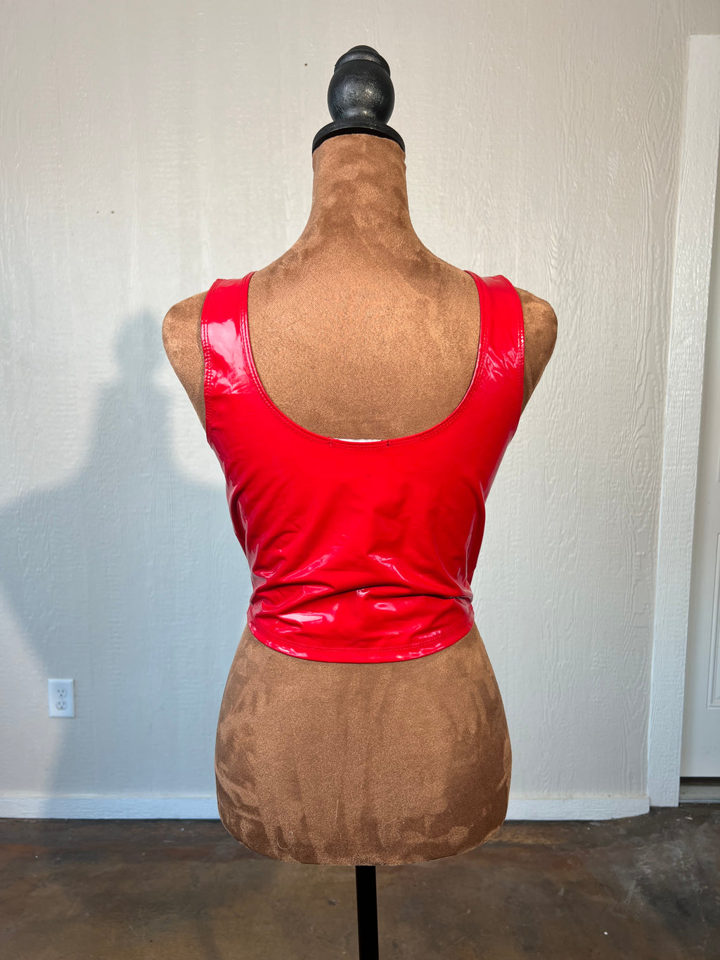 Fashion Nova size small faux leather tank GENTLY USED