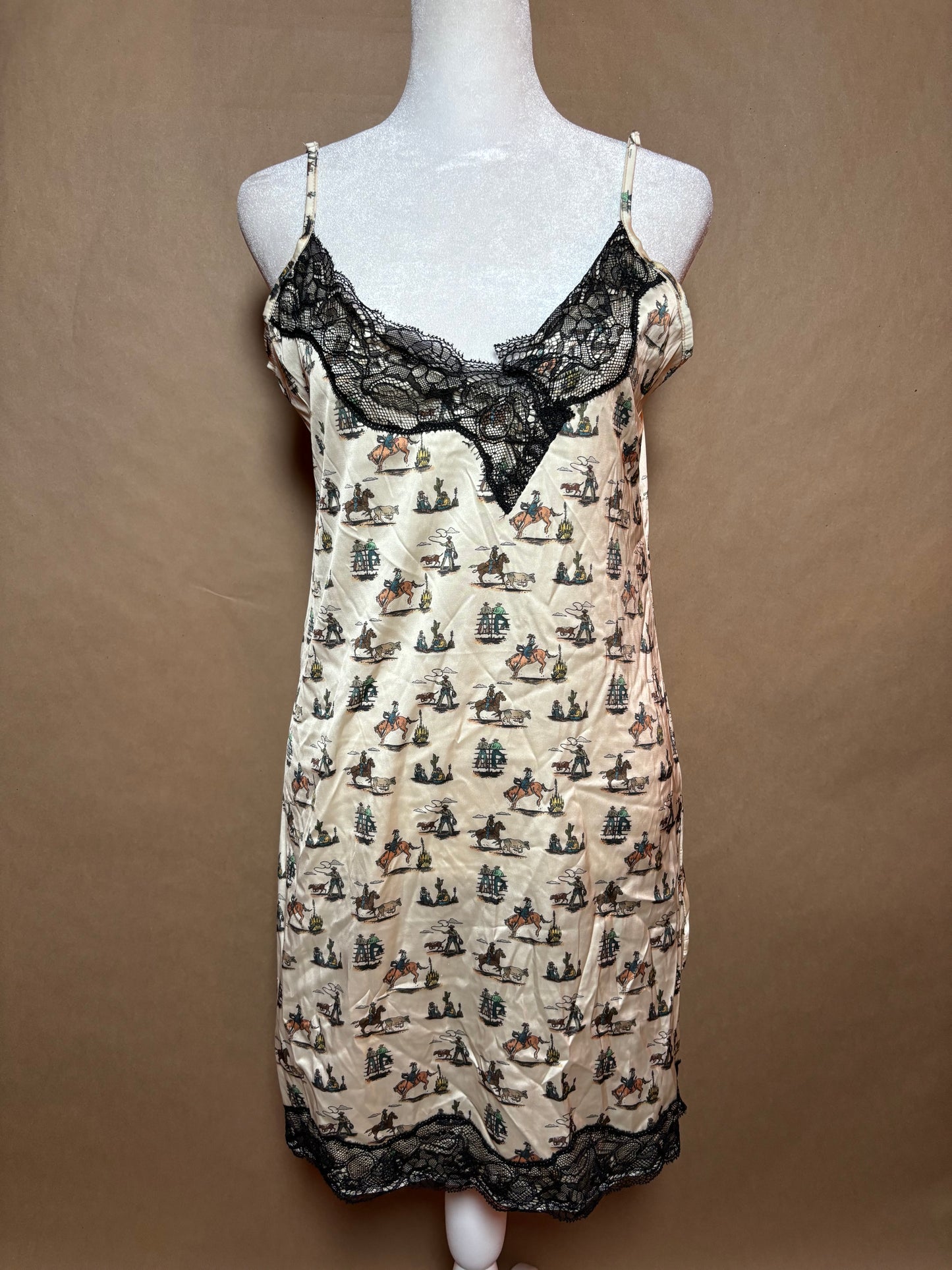 Western Gringa size small cowboy print sample dress LIKE NEW