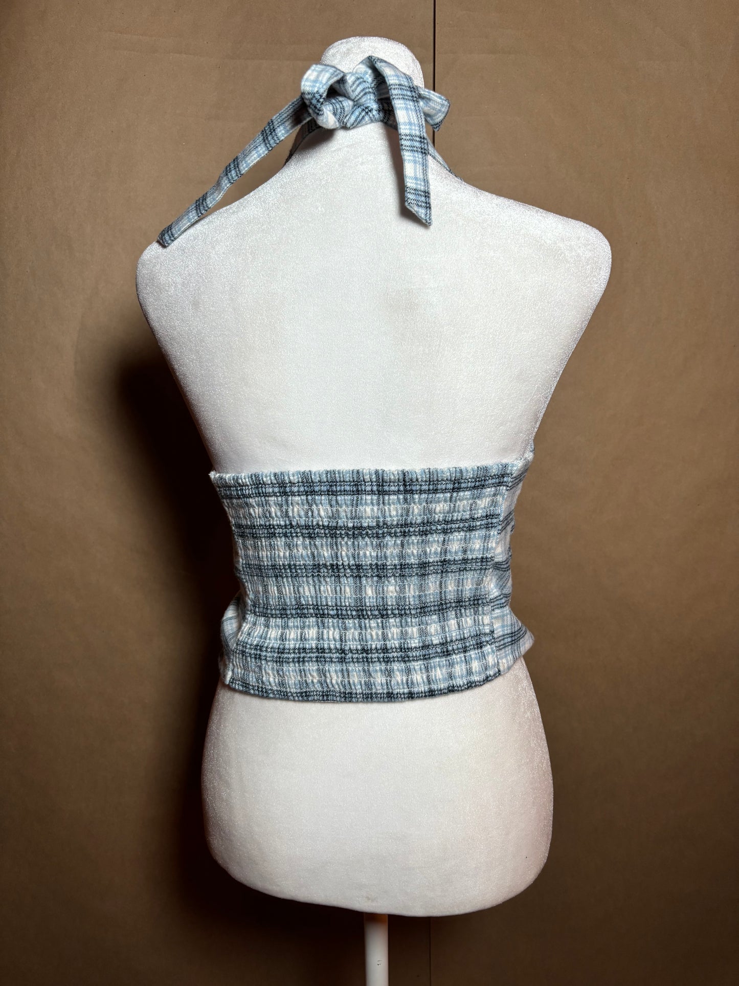 Hollister size small plaid halter top LIKE NEW