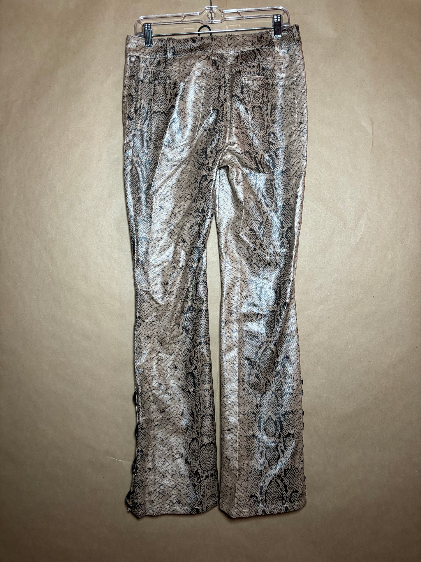 Pretty Little Thing size small faux leather snakeskin pants LIKE NEW