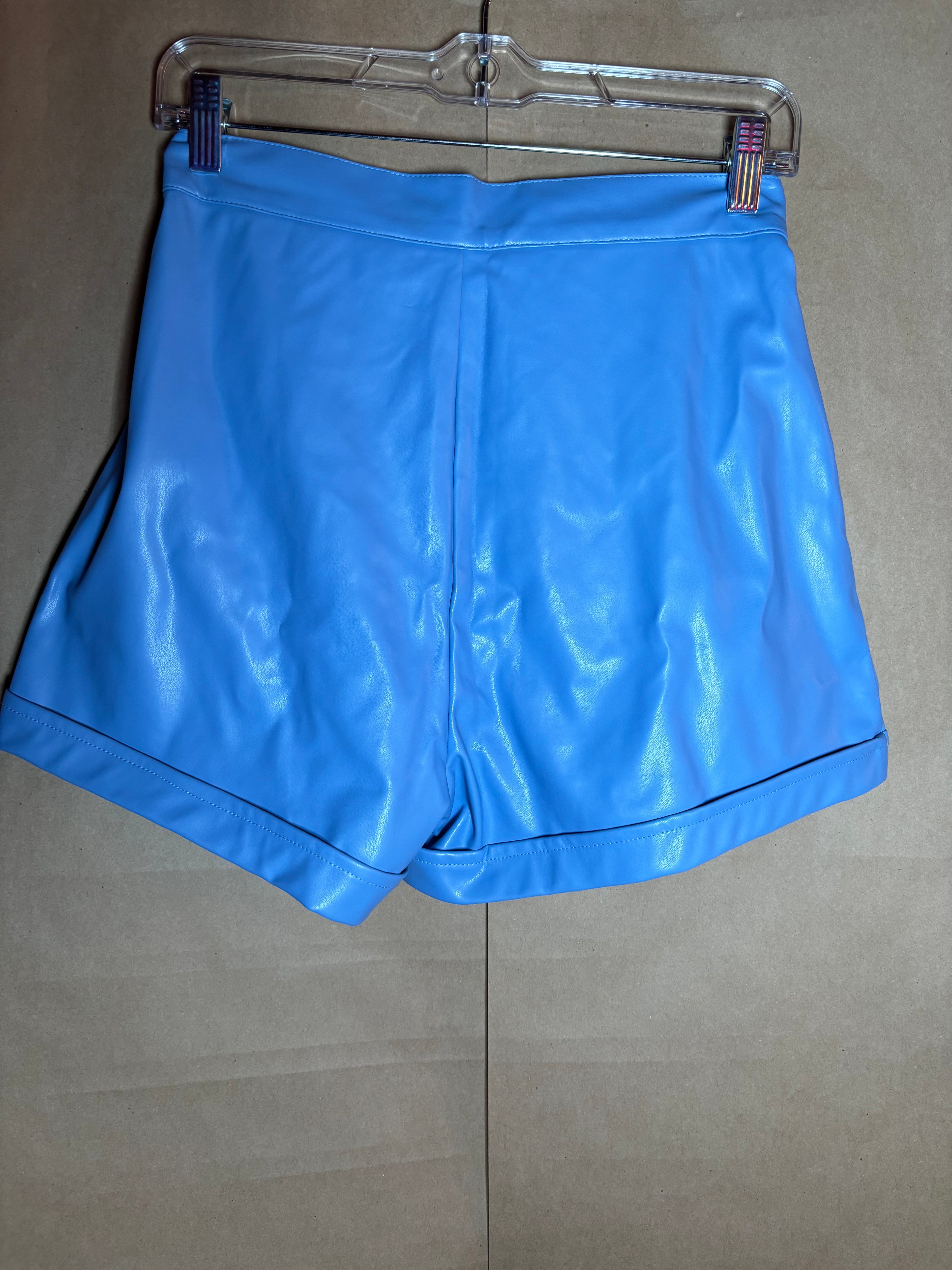 Pretty Little Thing size small faux leather shorts NEW WITH TAGS
