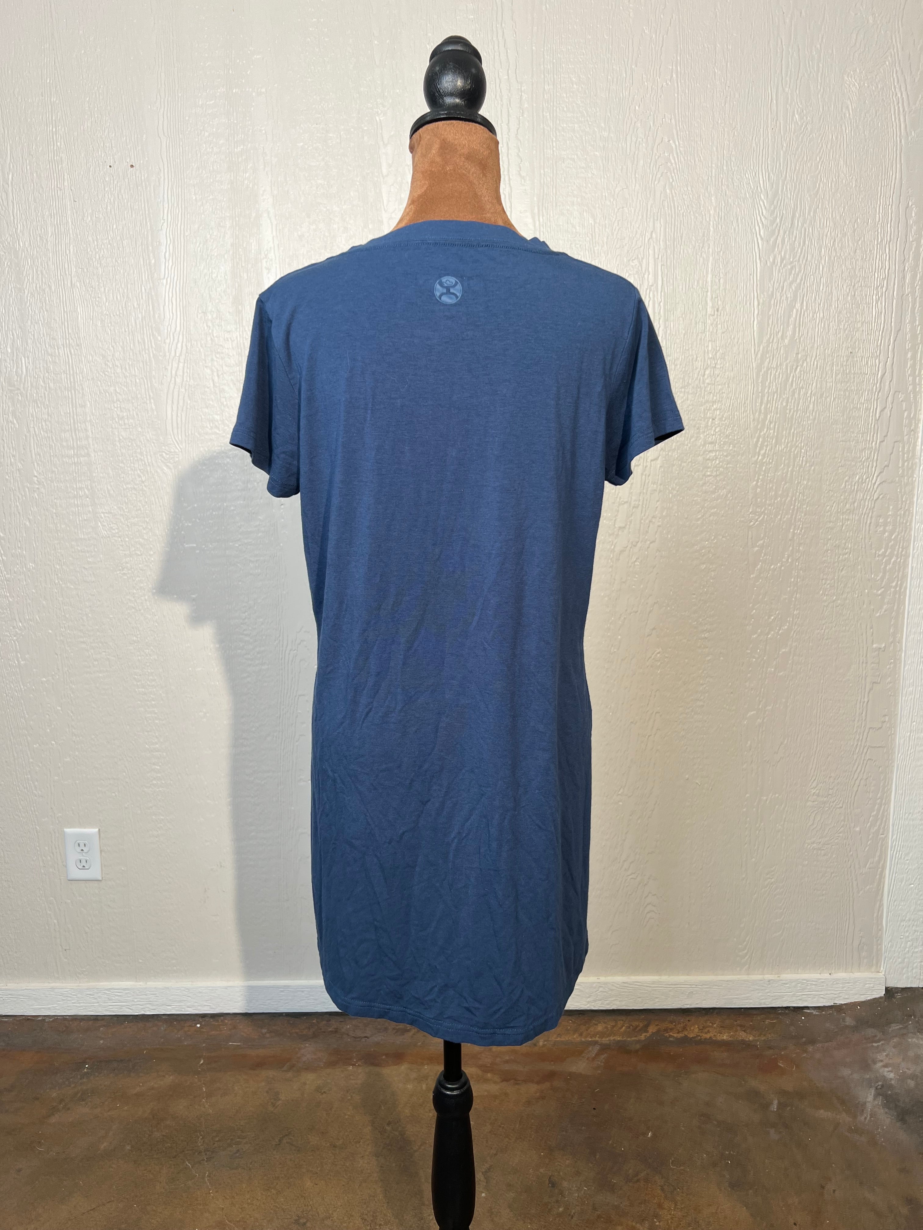 HOOEY size medium blue tshirt dress LIKE NEW