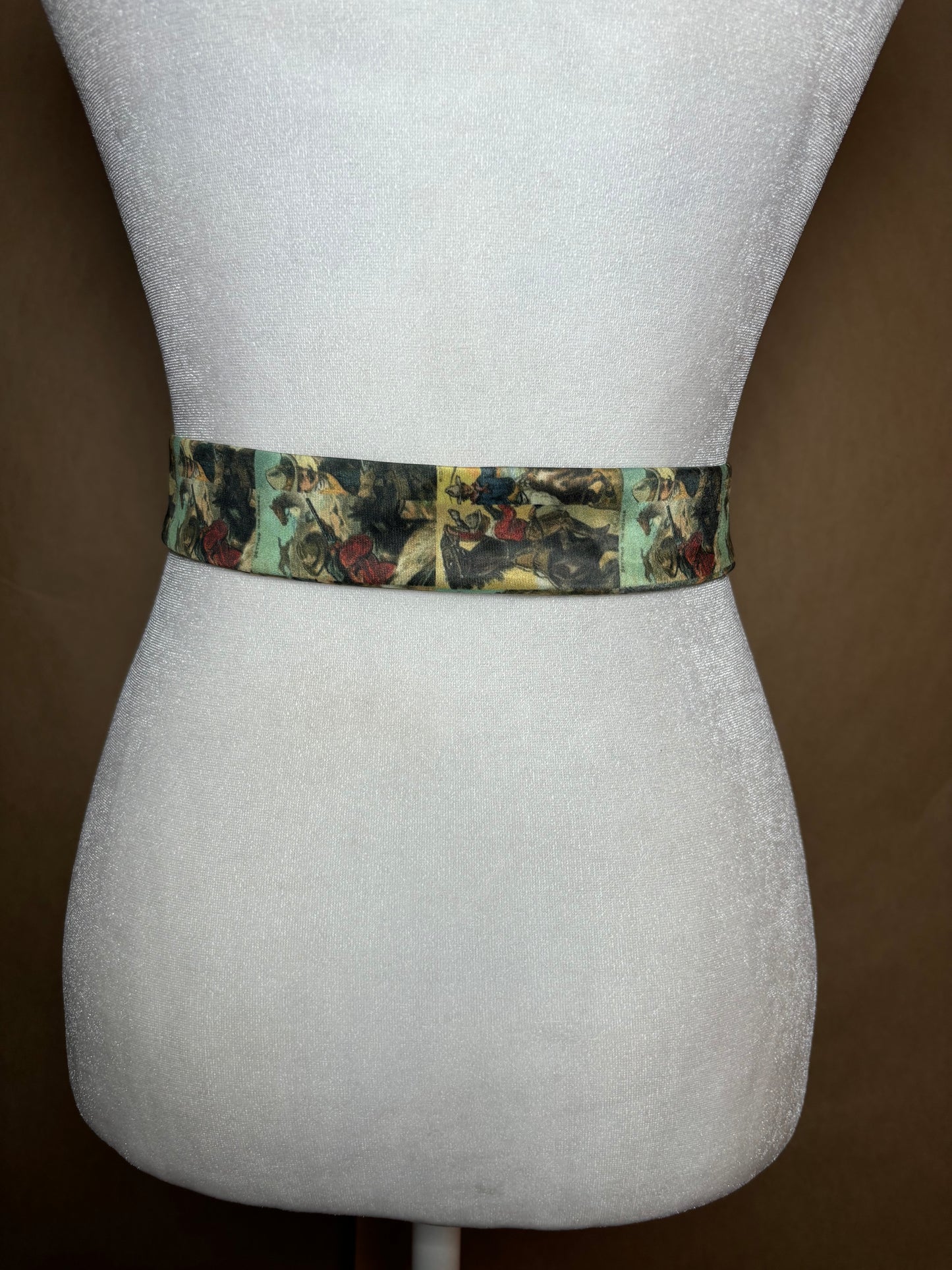 Western graphic fabric belt