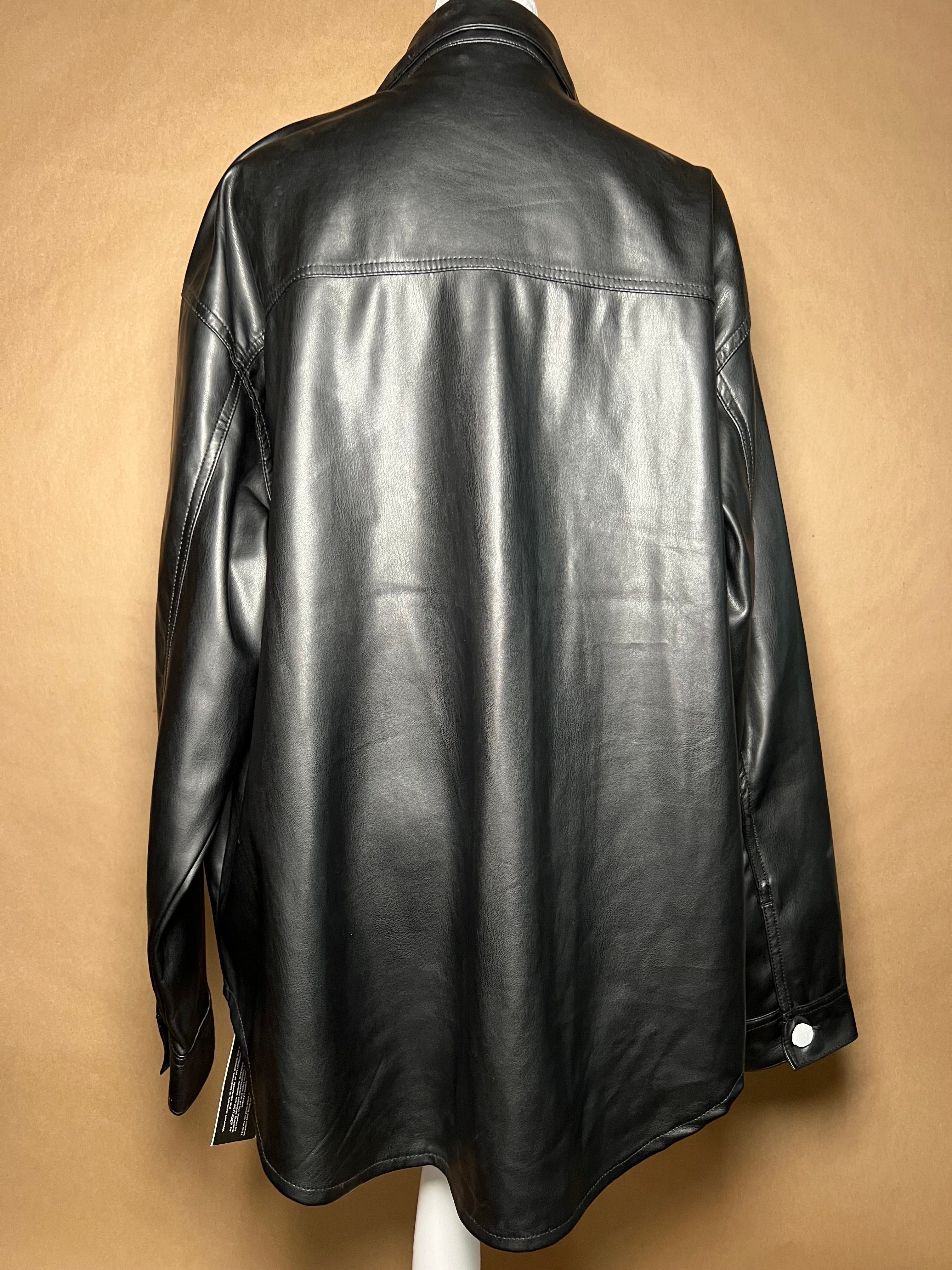 Excuse size xl leather shacket NEW WITH TAGS