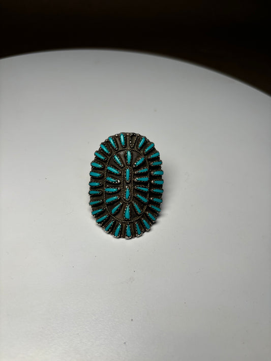 Genuine Zuni cluster ring