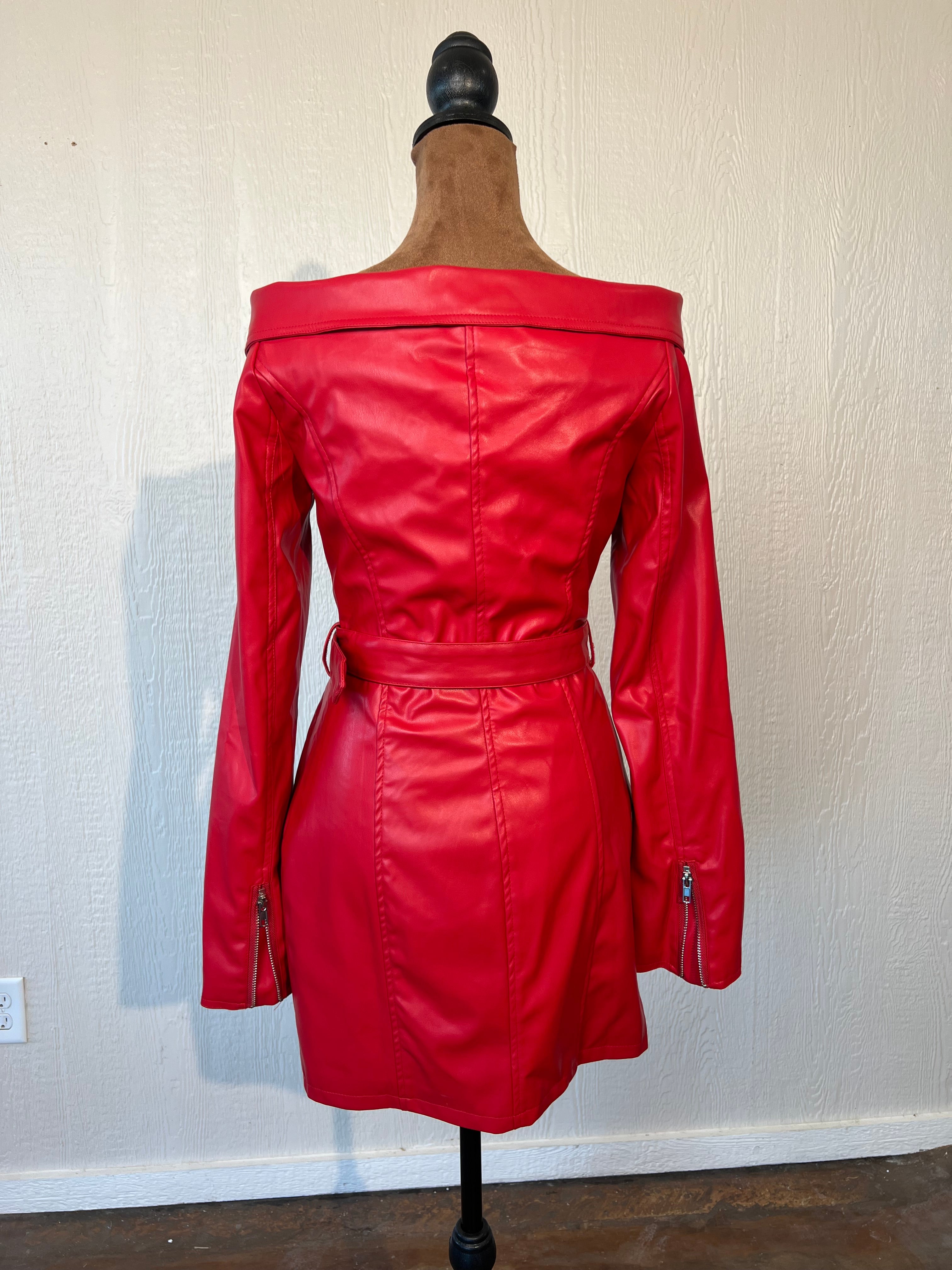 Hot & Delicious size small leather dress LIKE NEW