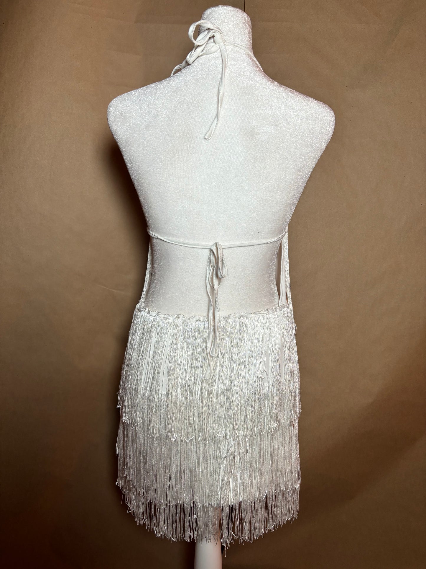 Simple size small mini fringe dress LIKE NEW